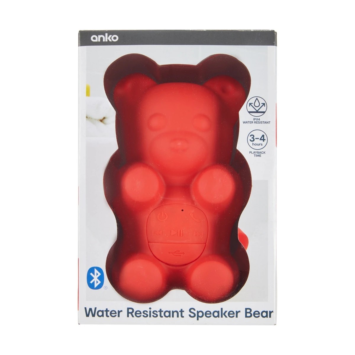 9 Splash Proof Speaker Bear - Red, 9 of 10