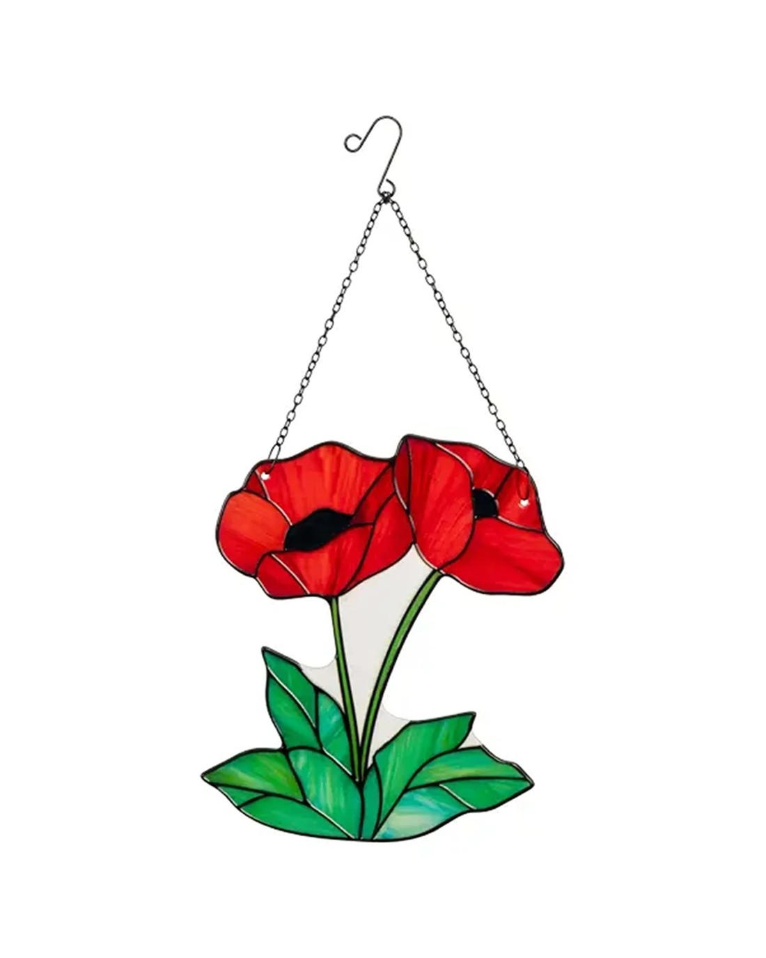 Alfresco Poppy Glass Suncatcher Window Decor - Red - Kmart