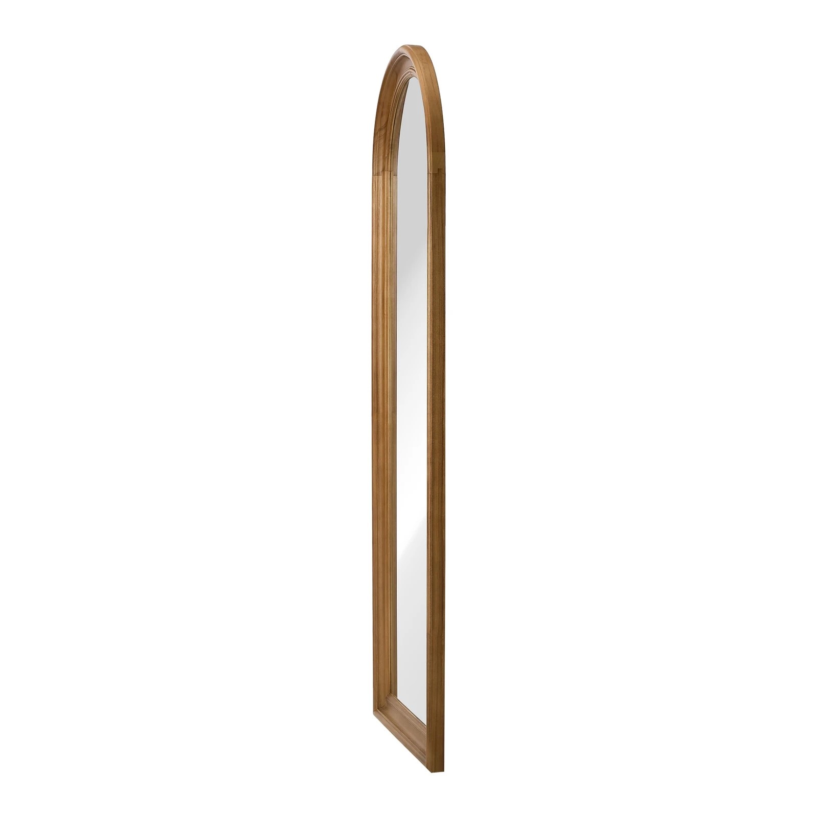 9 Oikiture Full Length Mirror Elegance Arch 165x60cm Wood Floor Mirrors - Brown, 9 of 10