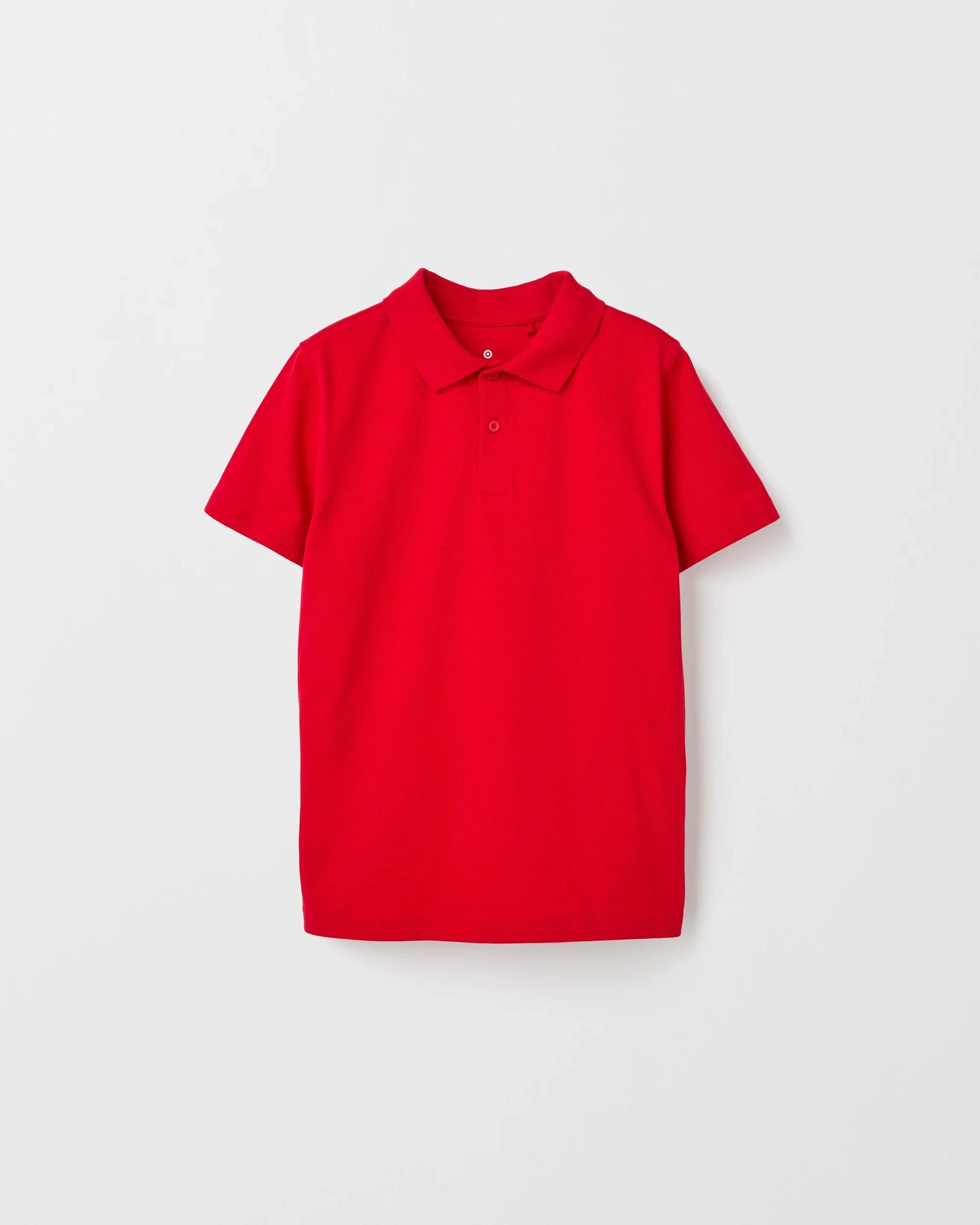 3 Target Australian Cotton 2 Pack Short Sleeve Polo T-Shirt RED, 3 of 4