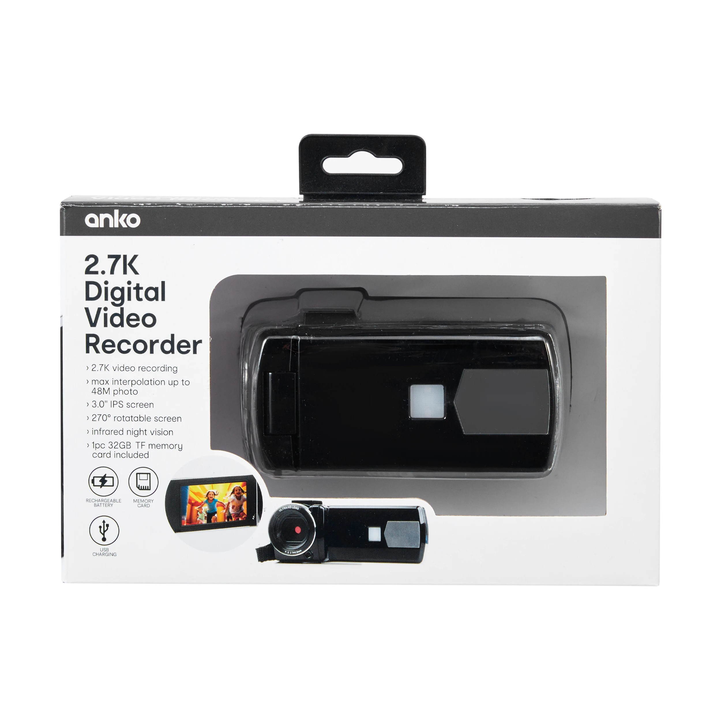 7 2.7K Digital Video Camera - Black, 7 of 8