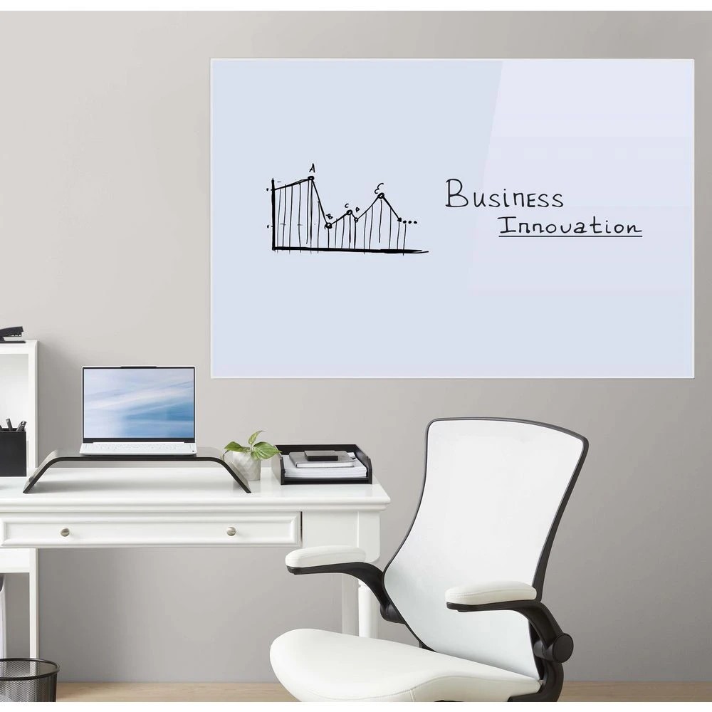 4 J.Burrows Magnetic Glass Board 1200 x 900mm White, 4 of 4