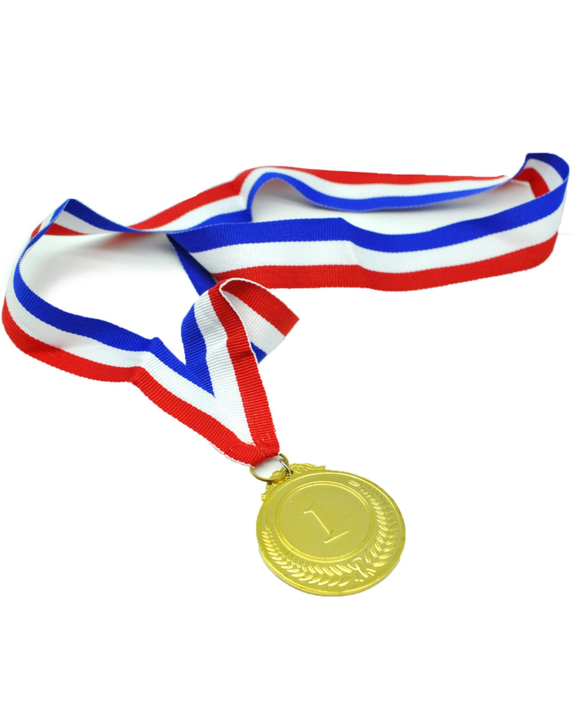 3 BR Costumes Gold Winner Medals with 46cm Ribbon - Set of 12, 3 of 4