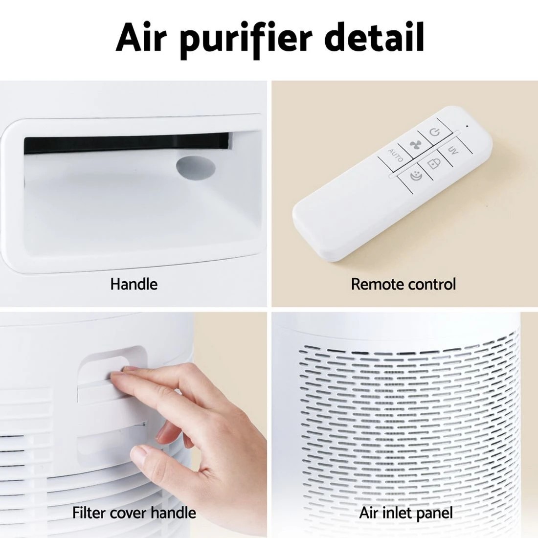 9 Devanti Air Purifier 4 Stage HEPA w/Replacement Filter - White, 9 of 10