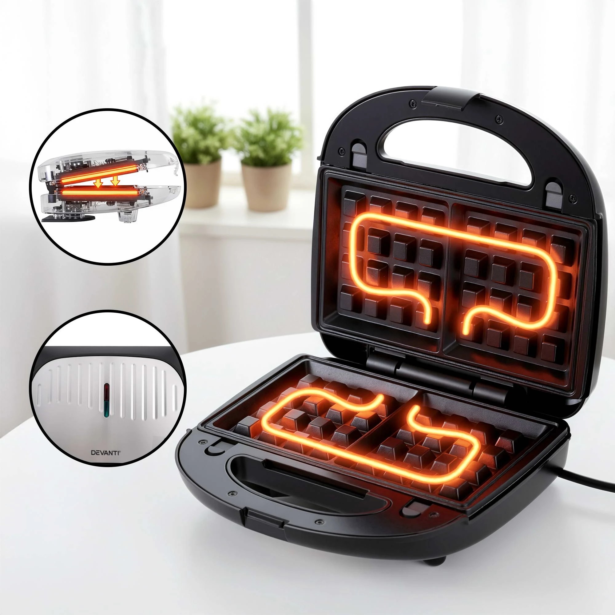 6 Devanti K7 Cordless Stick Vacuum Cleaner plus 3-in-1 Sandwich Maker - Multi, 6 of 9