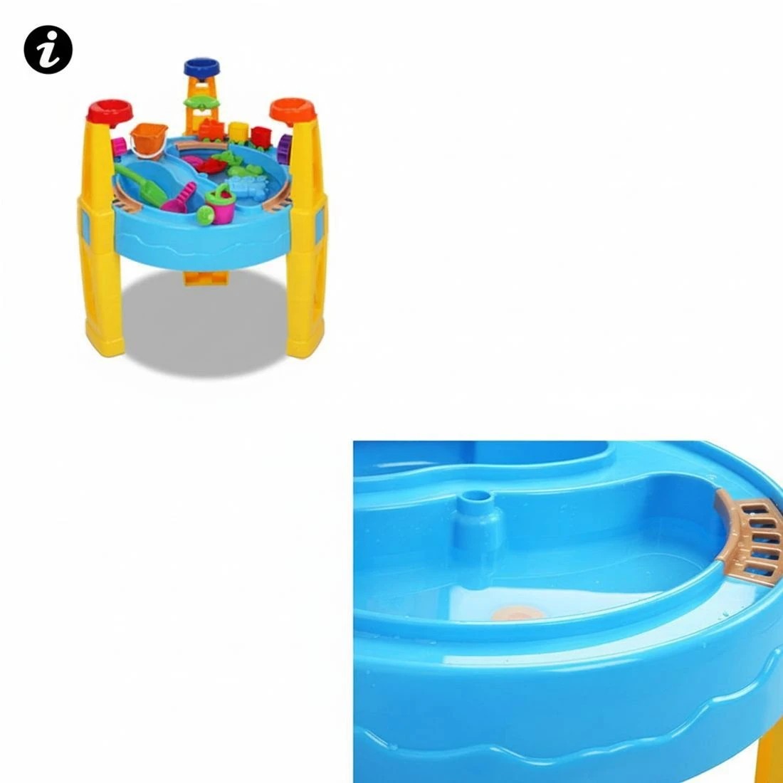 6 Keezi Kids Sandpit Pretend Play Set Durable Space Saving Modern Decor Easy Assembly Sturdy Versatile Easy Clean - Blue, 6 of 8