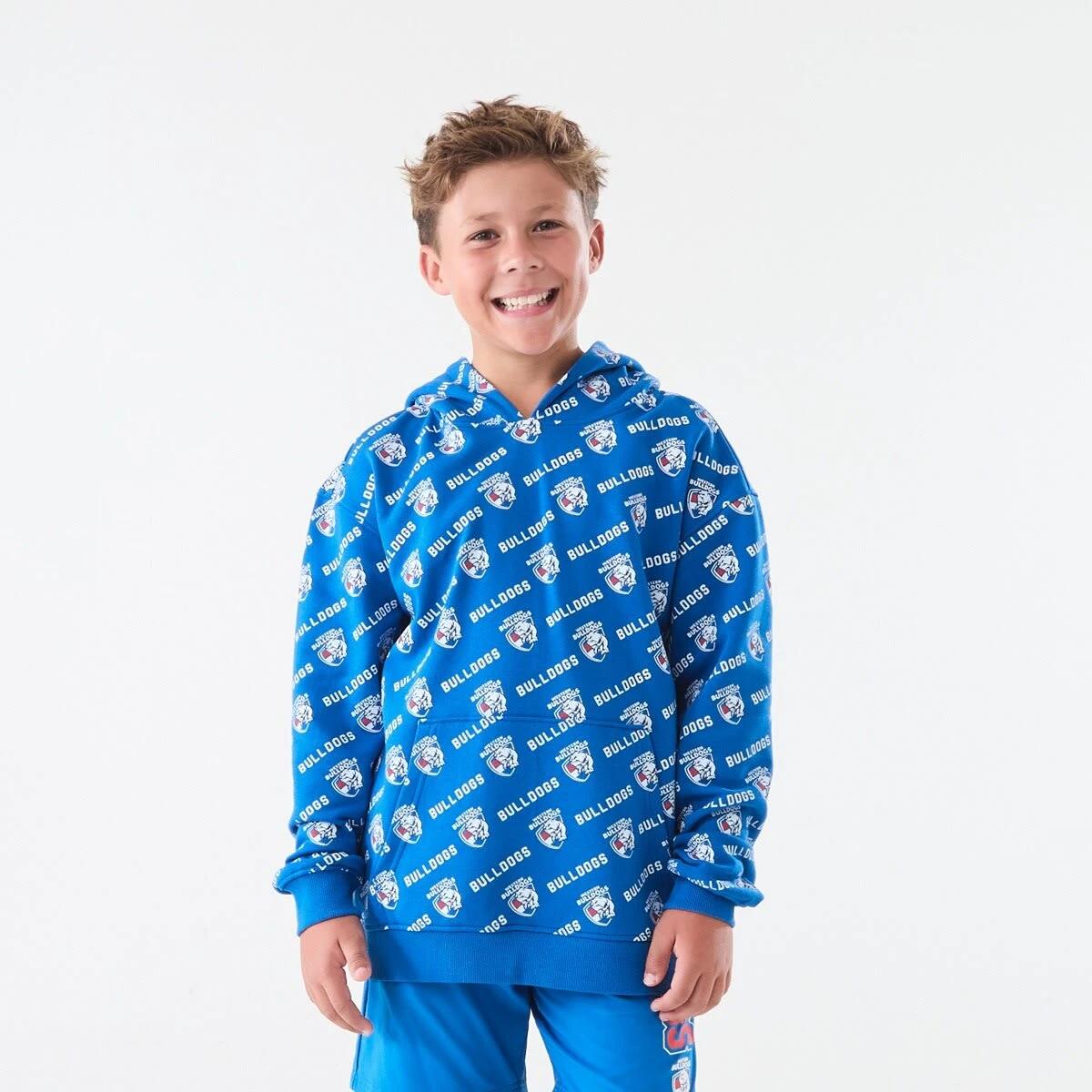 3 Official AFL Kids All Over Print Hoodie Bulldogs, 3 of 9