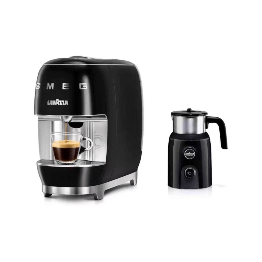 1 Lavazza A Modo Mio Smeg Capsule Coffee Machine - Black, 1 of 3