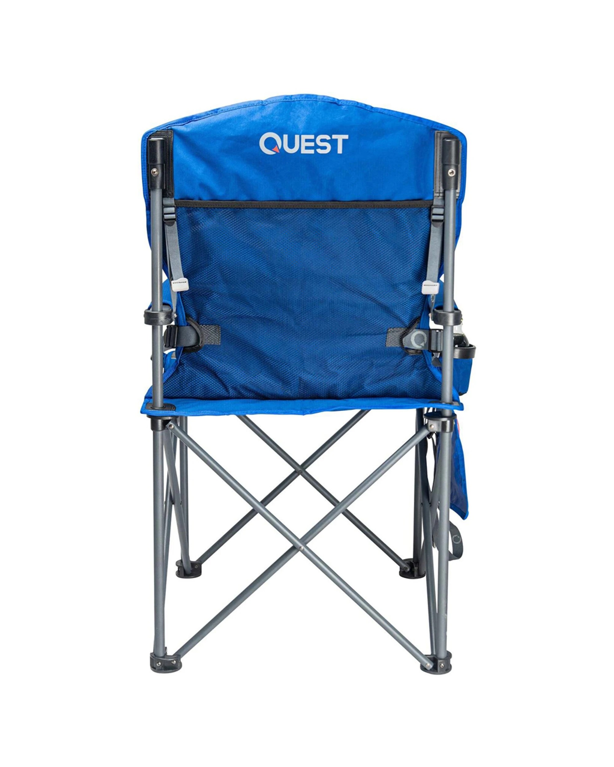 5 Quest Outdoors Castaway Hard Arm Camp Chair Adjustable Lumbar Support Cup Holder - Blue, 5 of 7