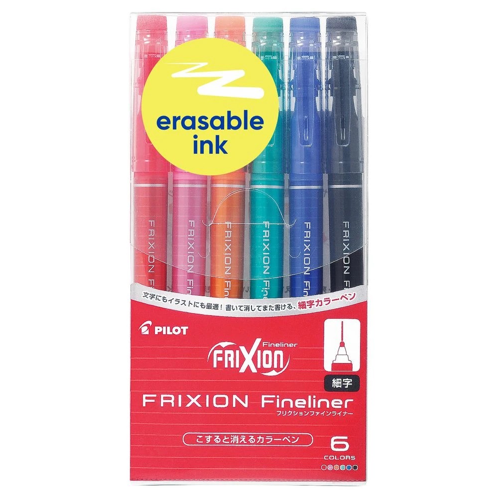 1 PILOT FriXion Fineliners Assorted 6 Pack, 1 of 7
