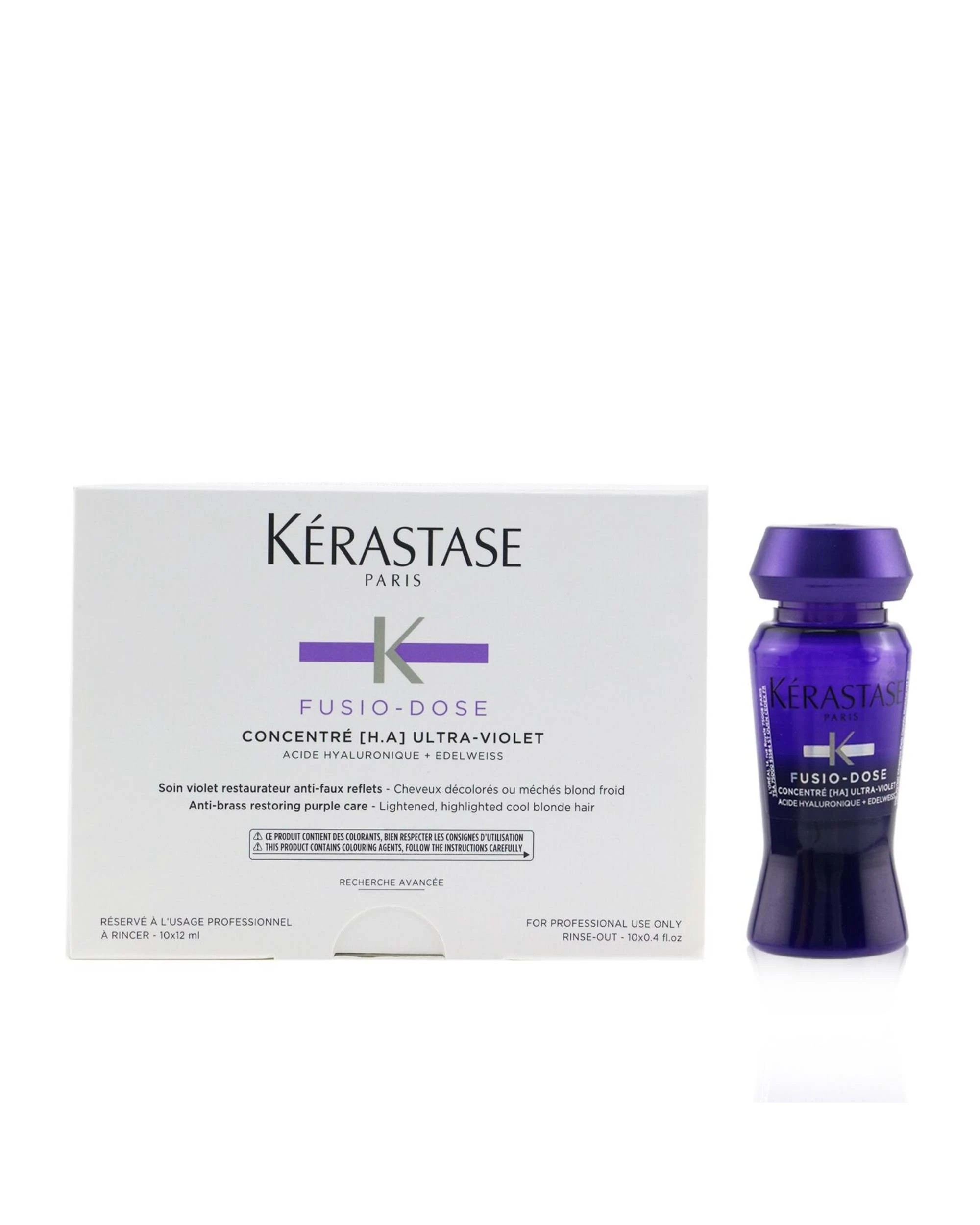 2 Kerastase Fusio-Dose Concentre H.A Ultra-Violet (For Lightened, Highlighted Cool Blonde Hair)  10x12ml/0.4oz, 2 of 3