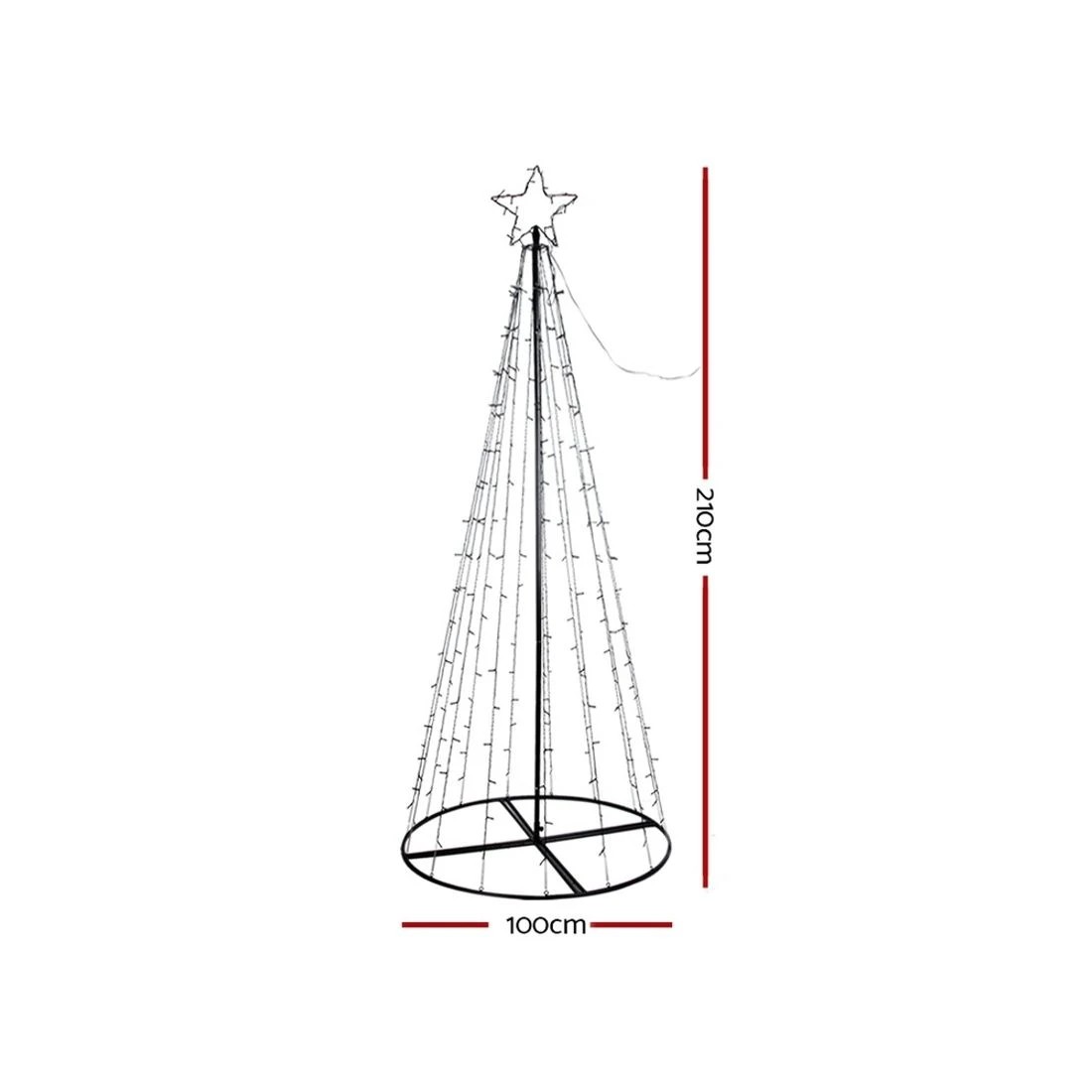 2 Jingle Jollys Solar Christmas Tree 2.1m 264 Led Xmas Tree Decor Lush Foliage Sturdy Stand Easy Assembly
 - Green, 2 of 10