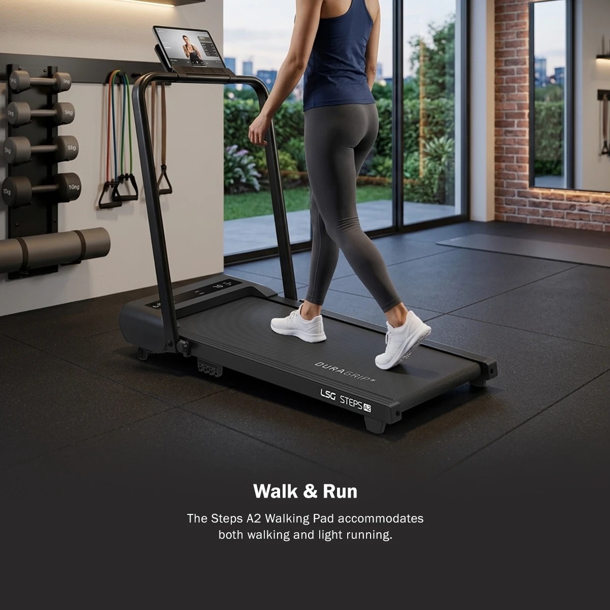 8 LSG Fitness Steps A2 Walking Pad Under Desk Fold-Down Treadmill, 8 of 10