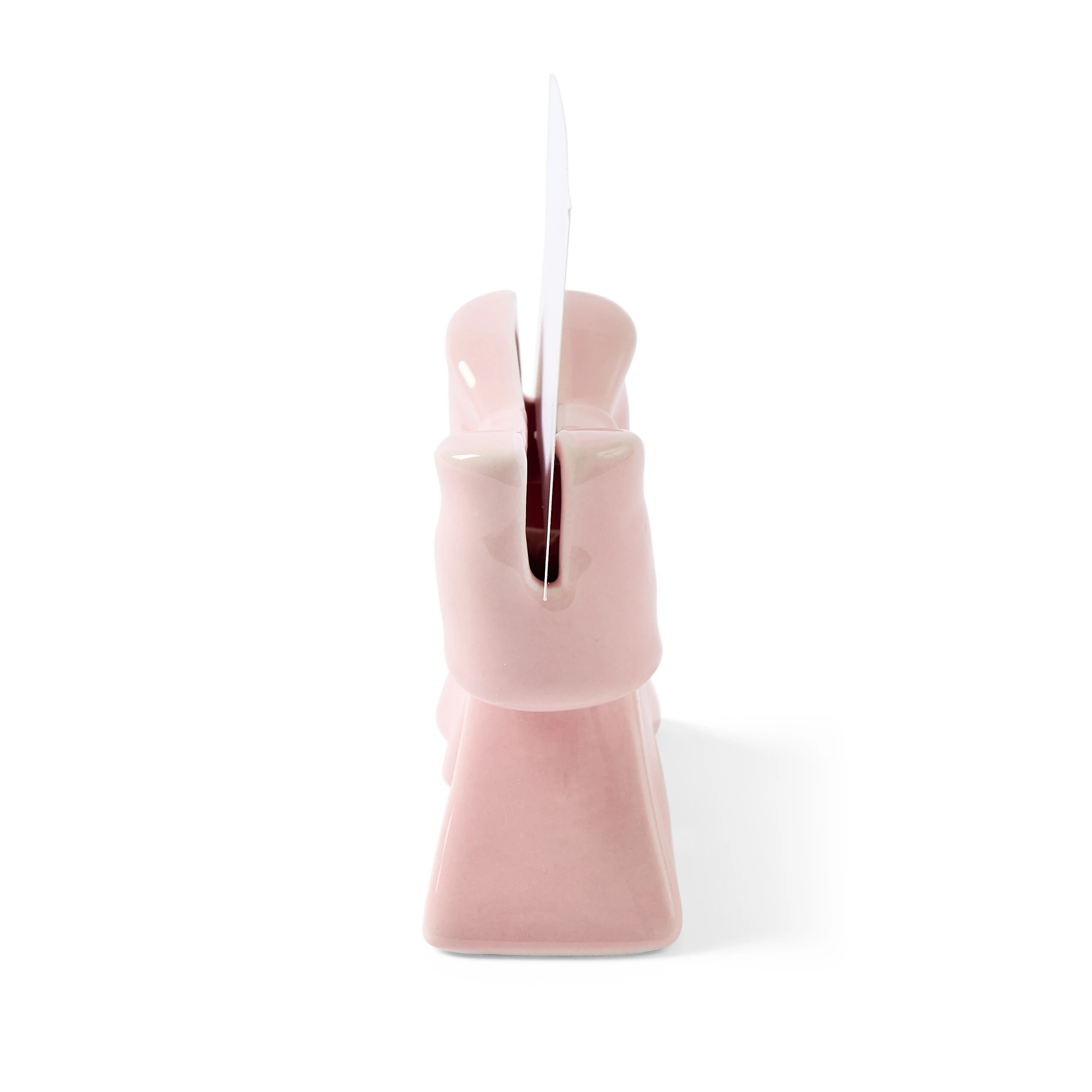 6 4 Pack Pink and Red Ceramic Bow Placecard Holders, 6 of 9