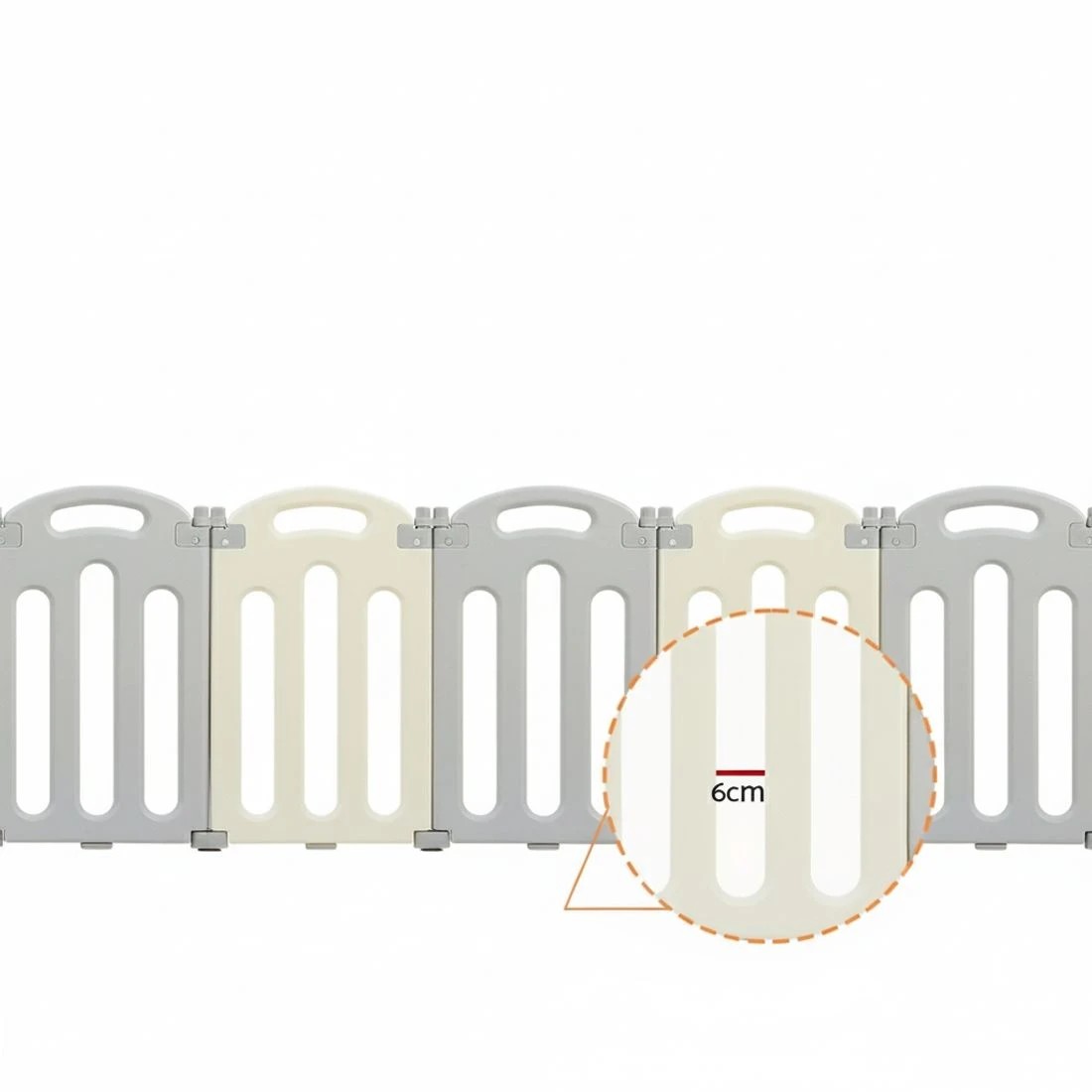 5 Keezi Baby Playpen 20 Panels Foldable Toddler Fence Safety Play Activity Centre - Grey, 5 of 6