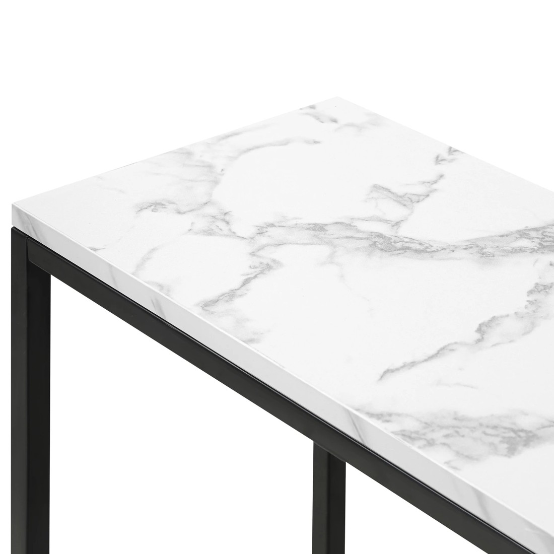 8 Oikiture Console Table Marble-look Iron Hallway Desk Entry Display
 - Multi, 8 of 10