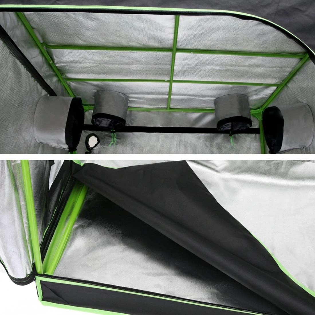 5 Green Fingers Grow Tent 120x60x150CM Hydroponics Kit Indoor Plant Room System - Black, 5 of 7