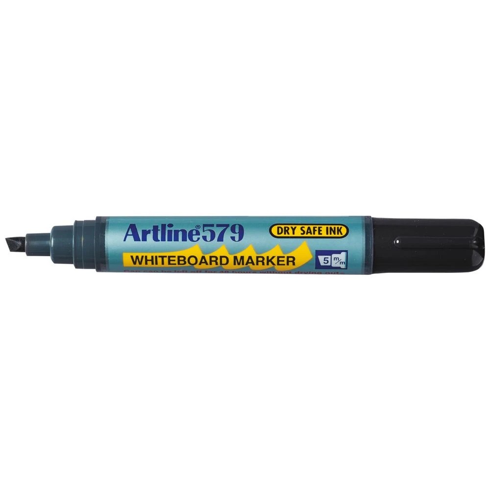 1 Artline 579 Whiteboard Marker Chisel Black, 1 of 2