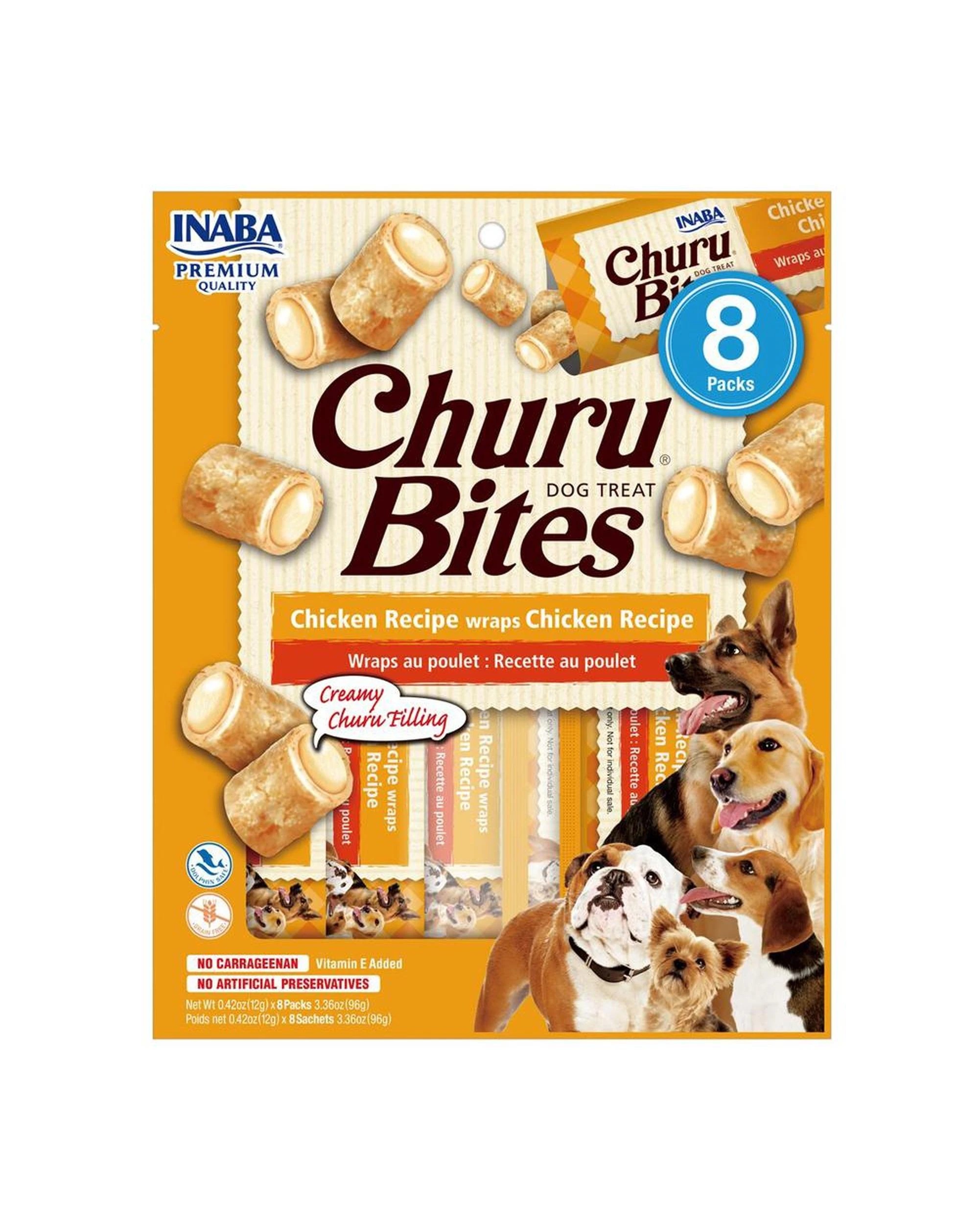 1 Inaba Churu Bites Chicken Recipe Wraps Chicken Recipe Dog 8 Treats, 1 of 2