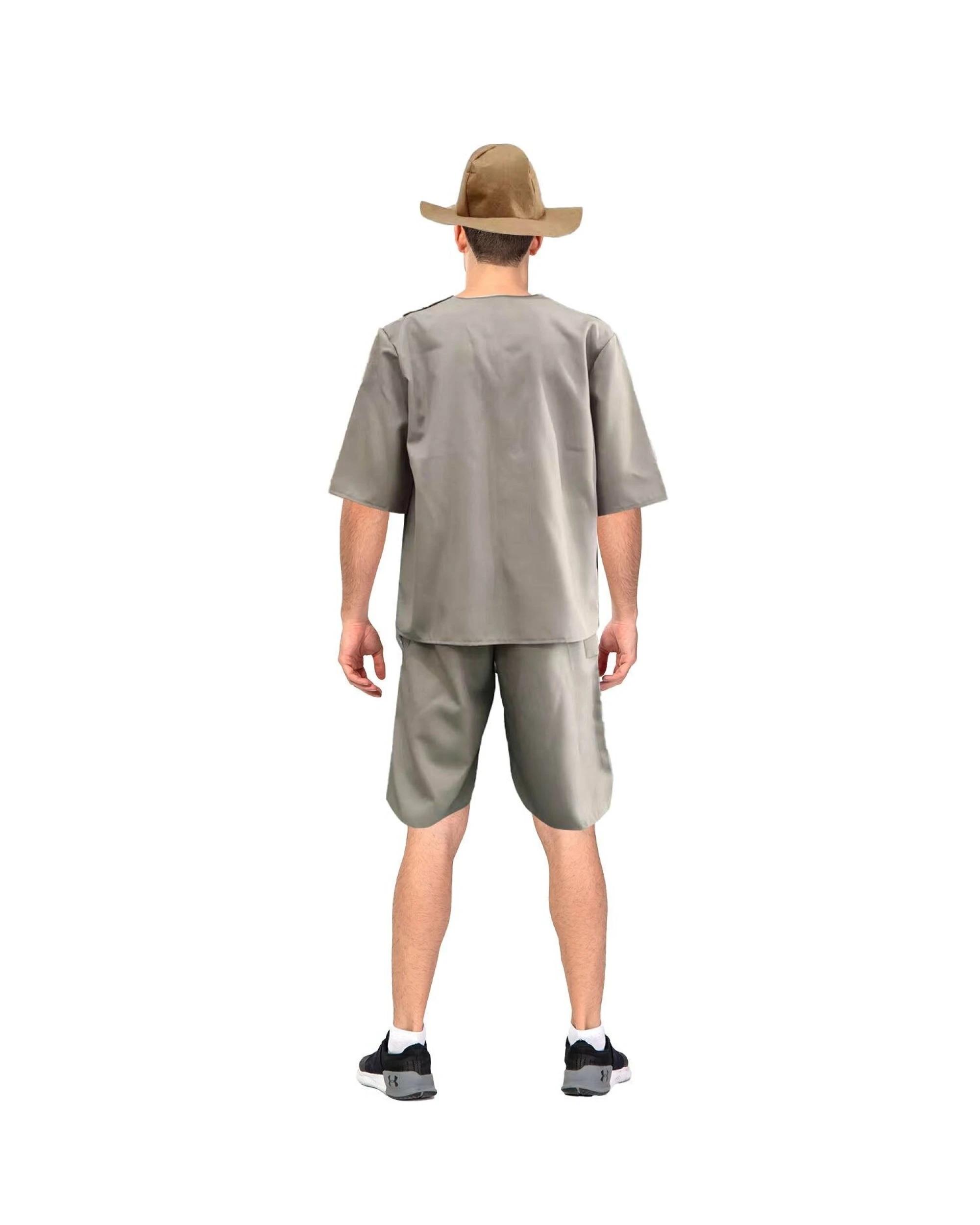 2 BR Costumes Mens Wildlife Crocodile Explorer Suit Safari Jungle Hunter Halloween Costume S/M , 2 of 2