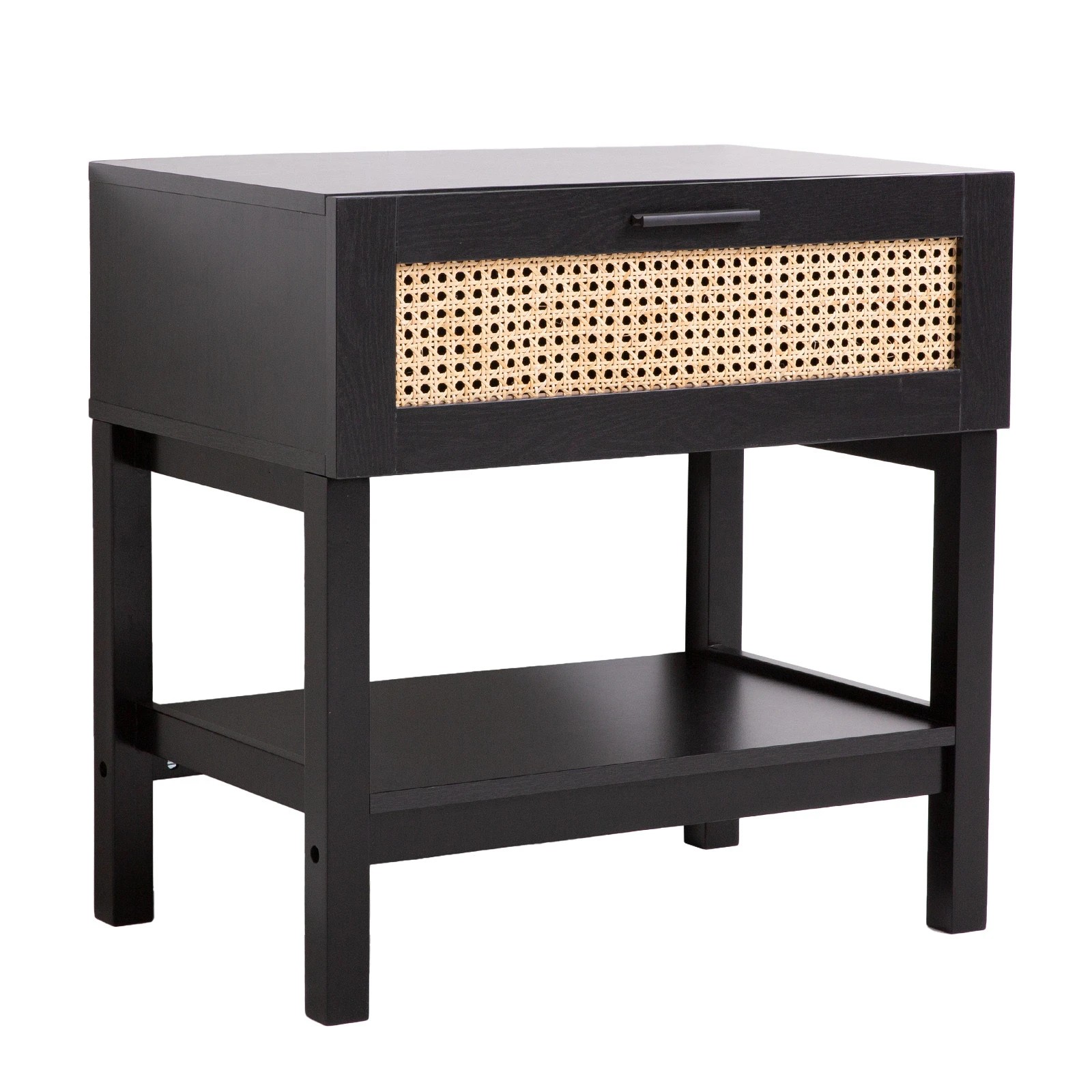7 Casa Decor Tulum Rattan Bedside Table - Black, 7 of 10