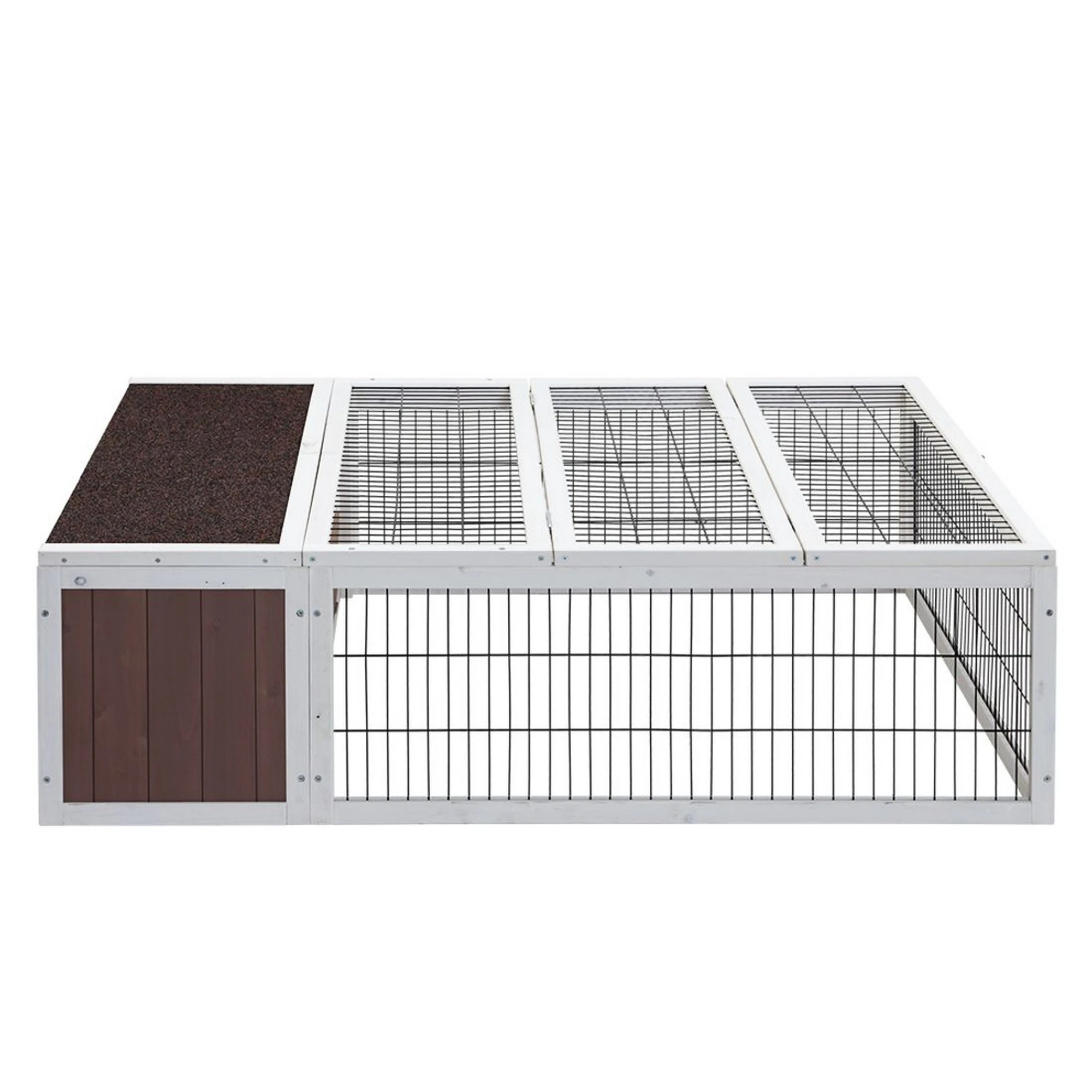 4 i.Pet Rabbit Hutch Chicken Coop Large Outdoor Wooden Run Pet Cage House Coops - Multi, 4 of 7
