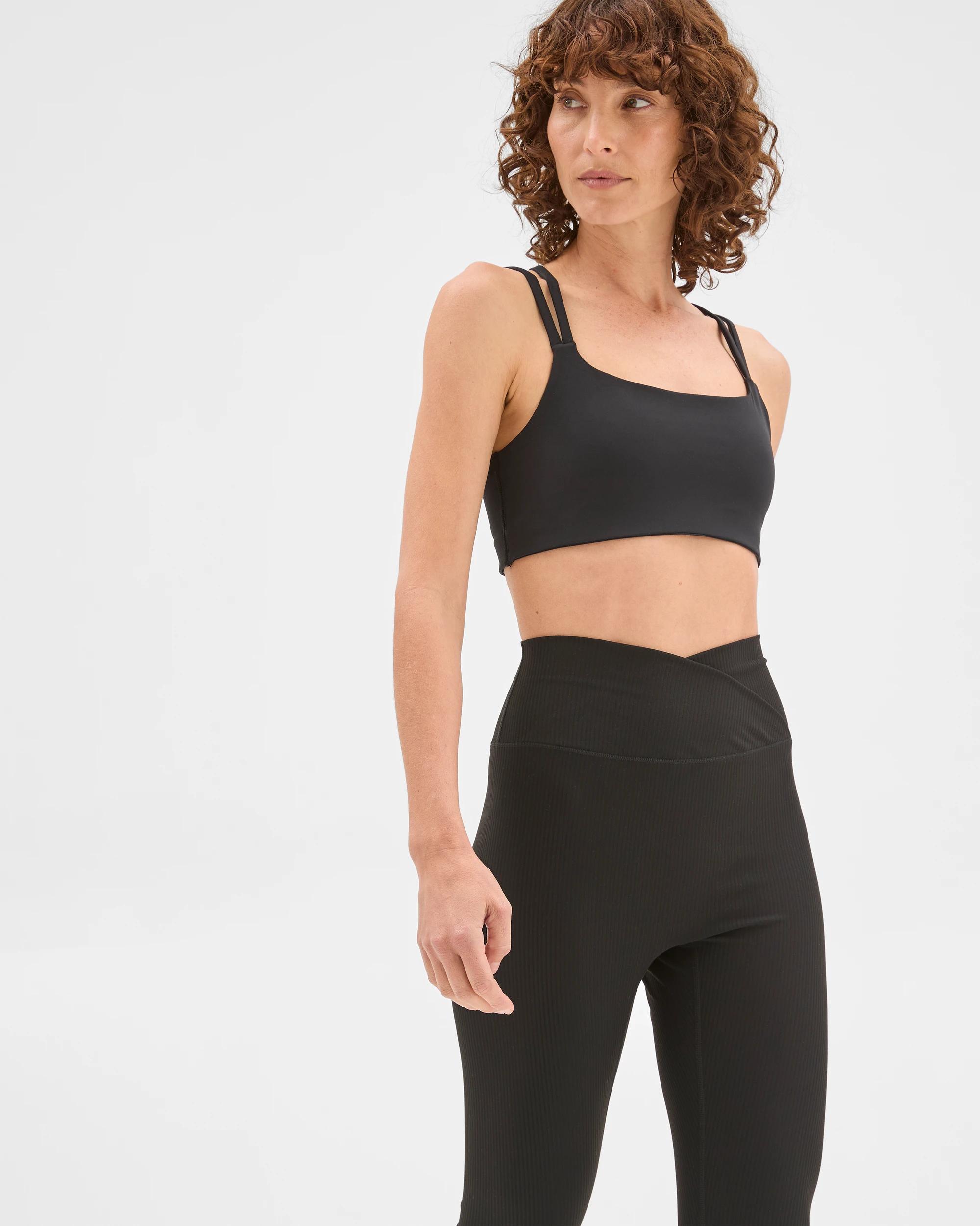 3 Target Active Active Studio Soft Rib Wrap 7/8 Length Tights BLACK, 3 of 7
