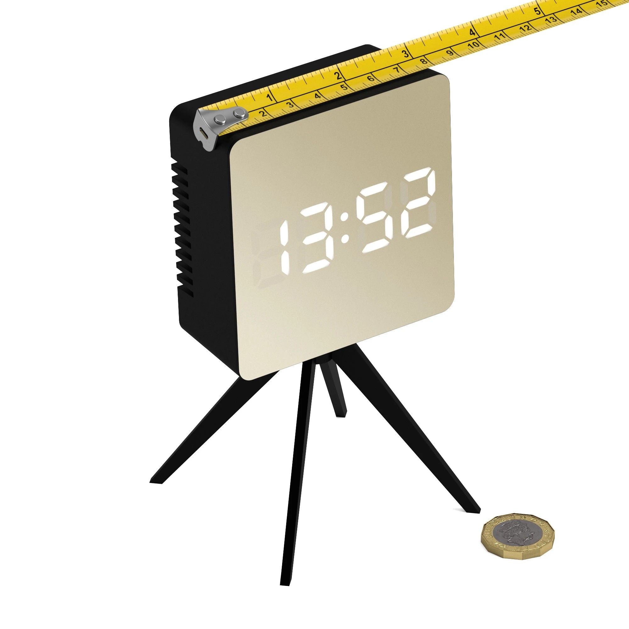 3 Newgate Space Hotel Droid Led Alarm Clock - Black, 3 of 7
