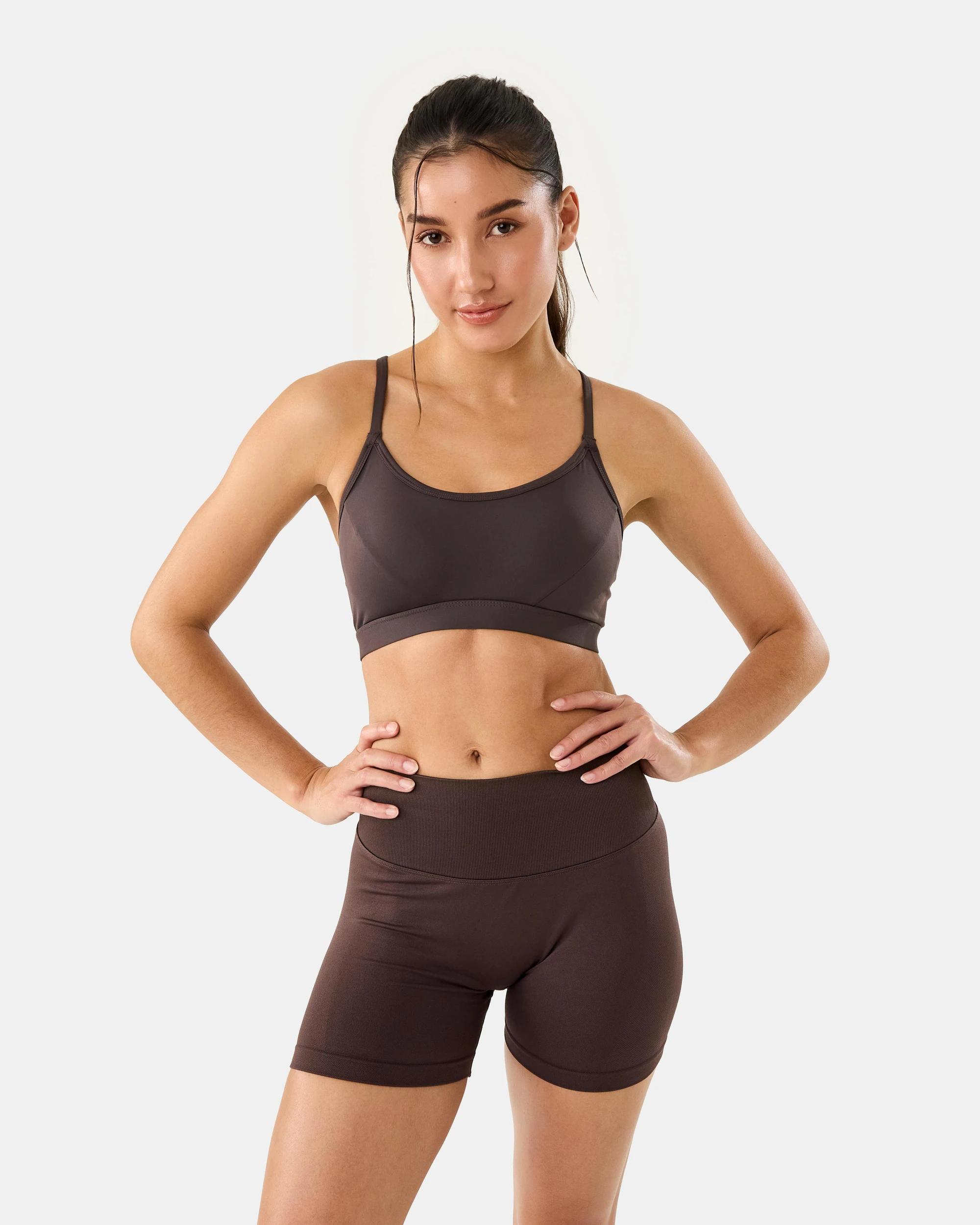 1 Active Womens Moulded Balance Crop Espresso, 1 of 8