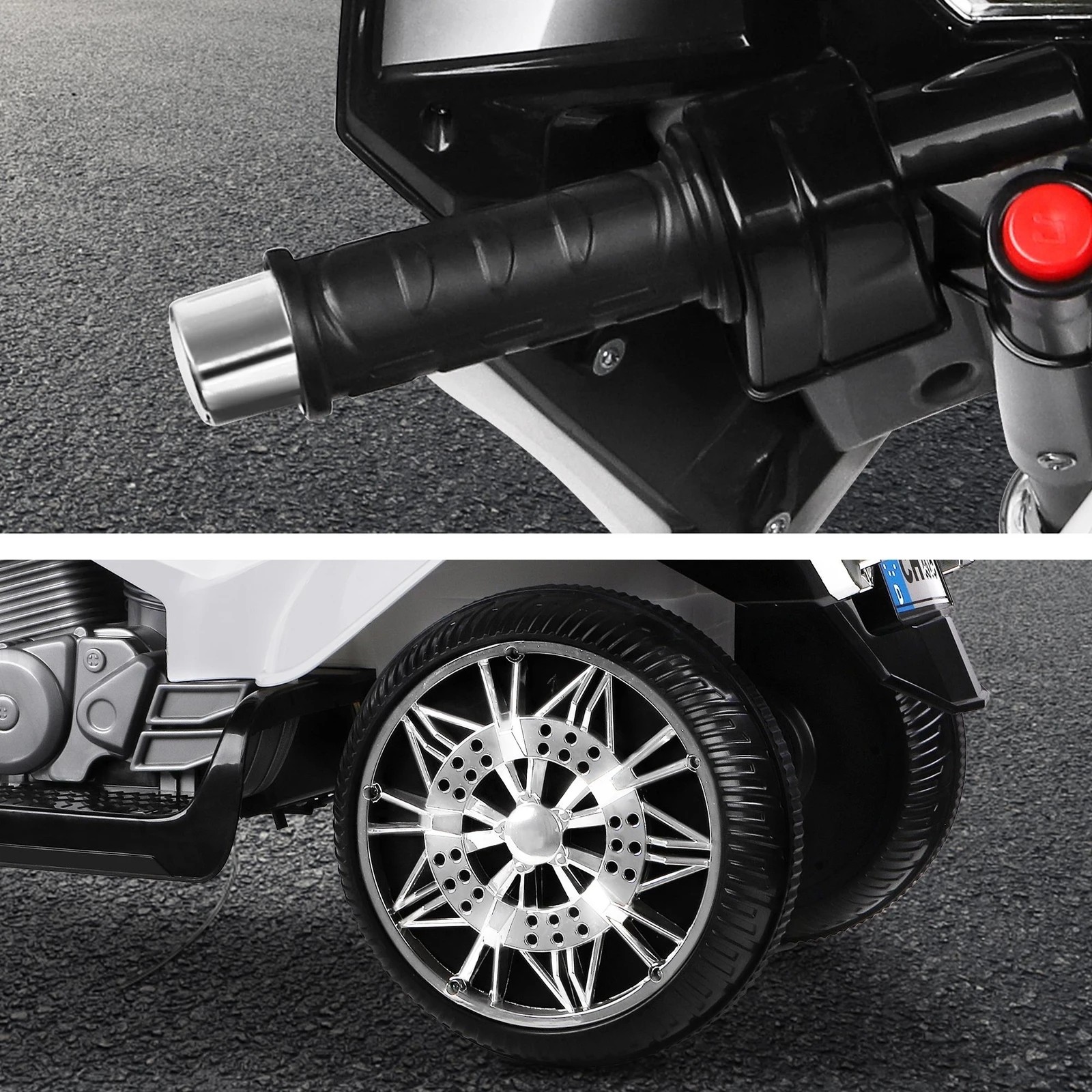 5 Alfordson Kids Ride On Car Patrol Motorcycle Electric 60W Motors BMW Inspired - White, 5 of 9