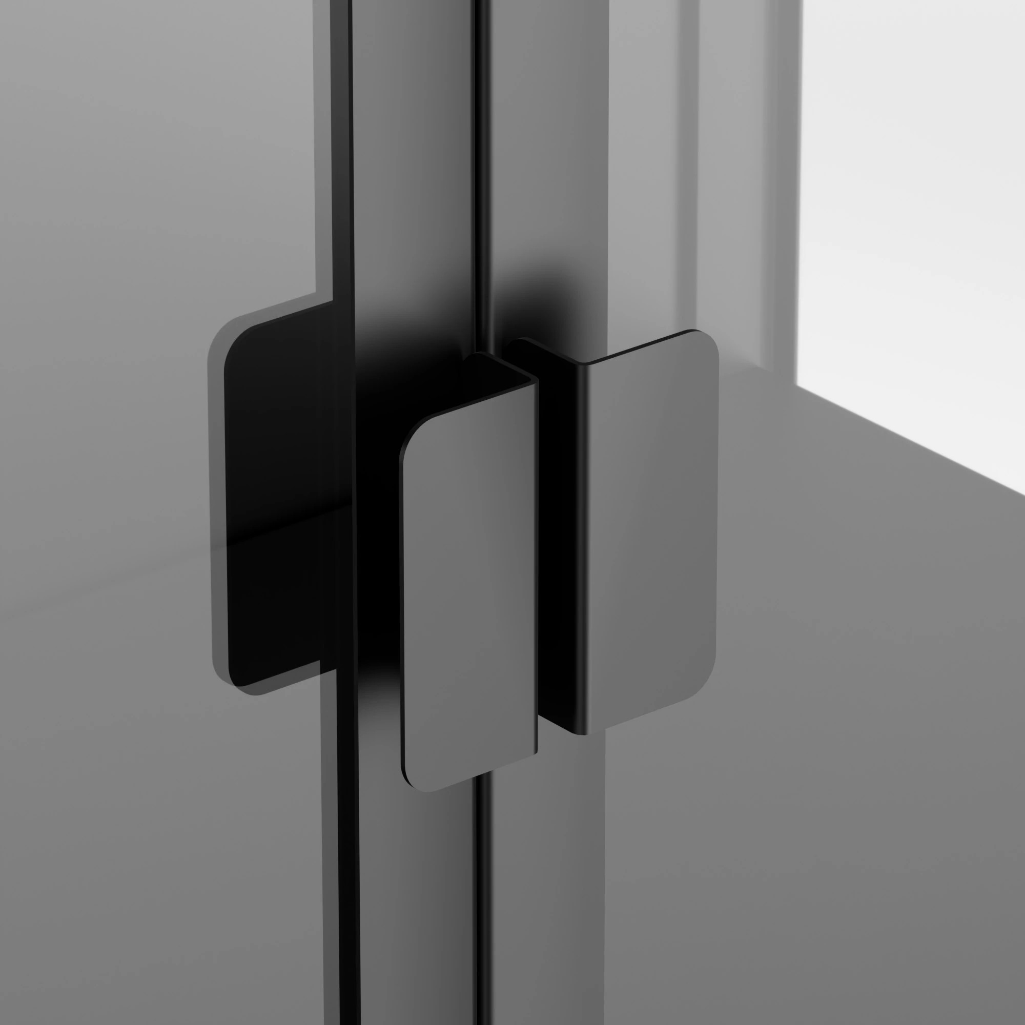 6 Stacked Glass Display Cabinet 4-Tier Doubel Doors - Black, 6 of 9