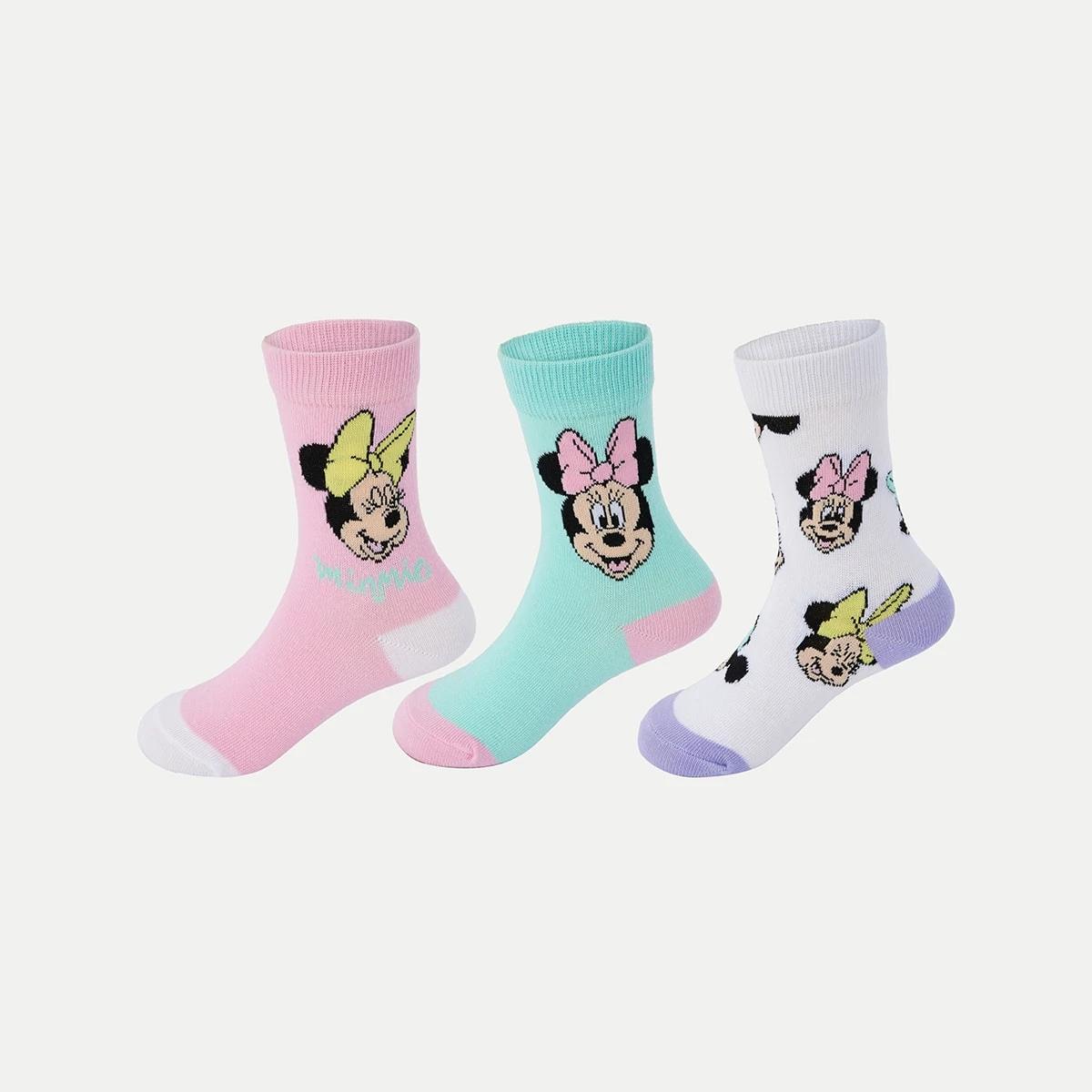 1 3 Pack License Crew Socks Minnie, 1 of 3