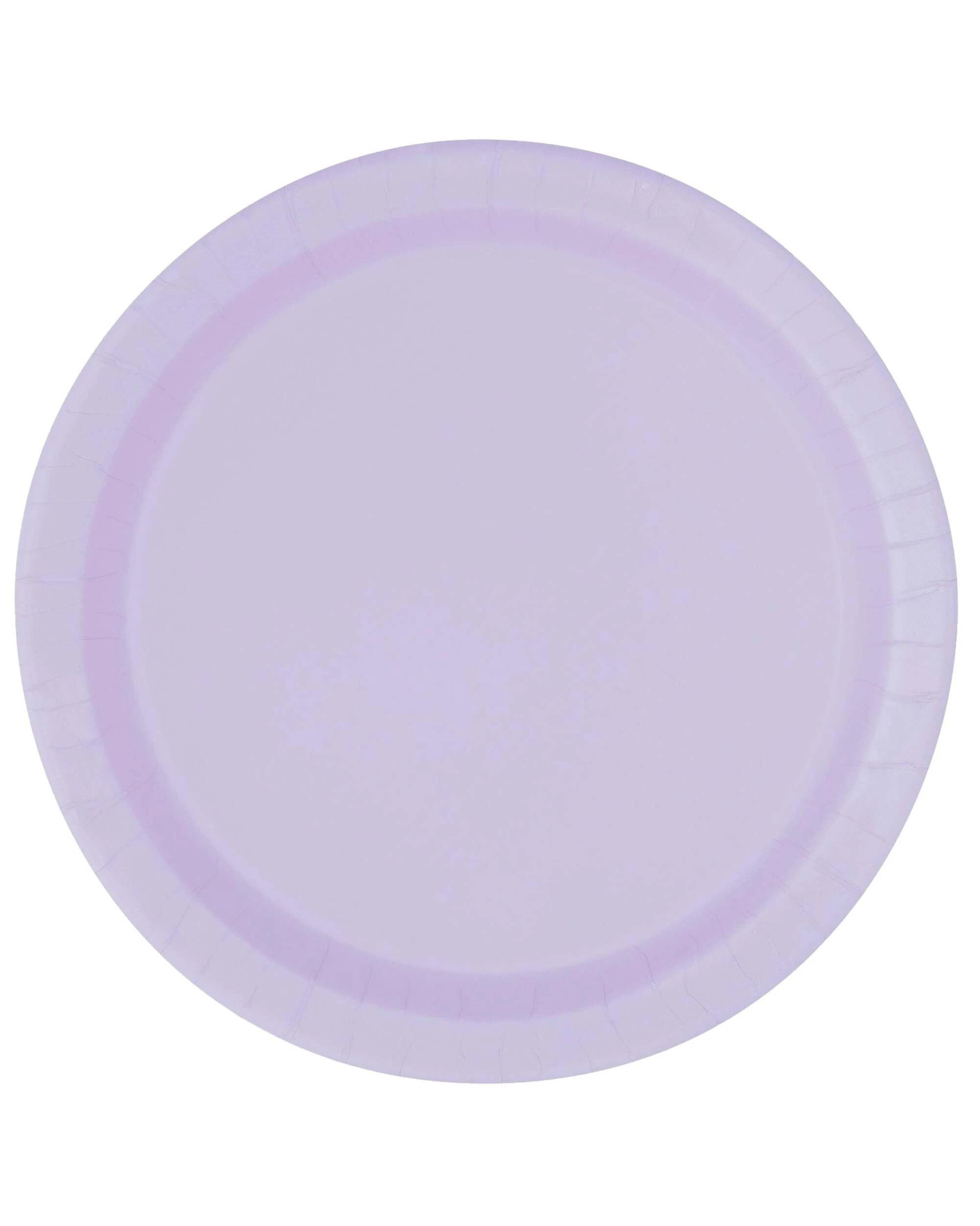 1 Unique Large Round Paper Plates Pack of 8 - Purple, 1 of 1