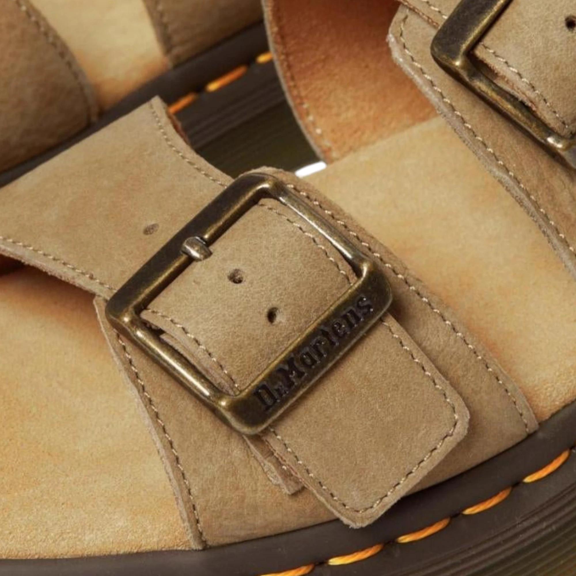 6 Dr. Martens Mens Josef Sandals Shoes SAVANNAH TAN TUMBLED NUBUCK, 6 of 8