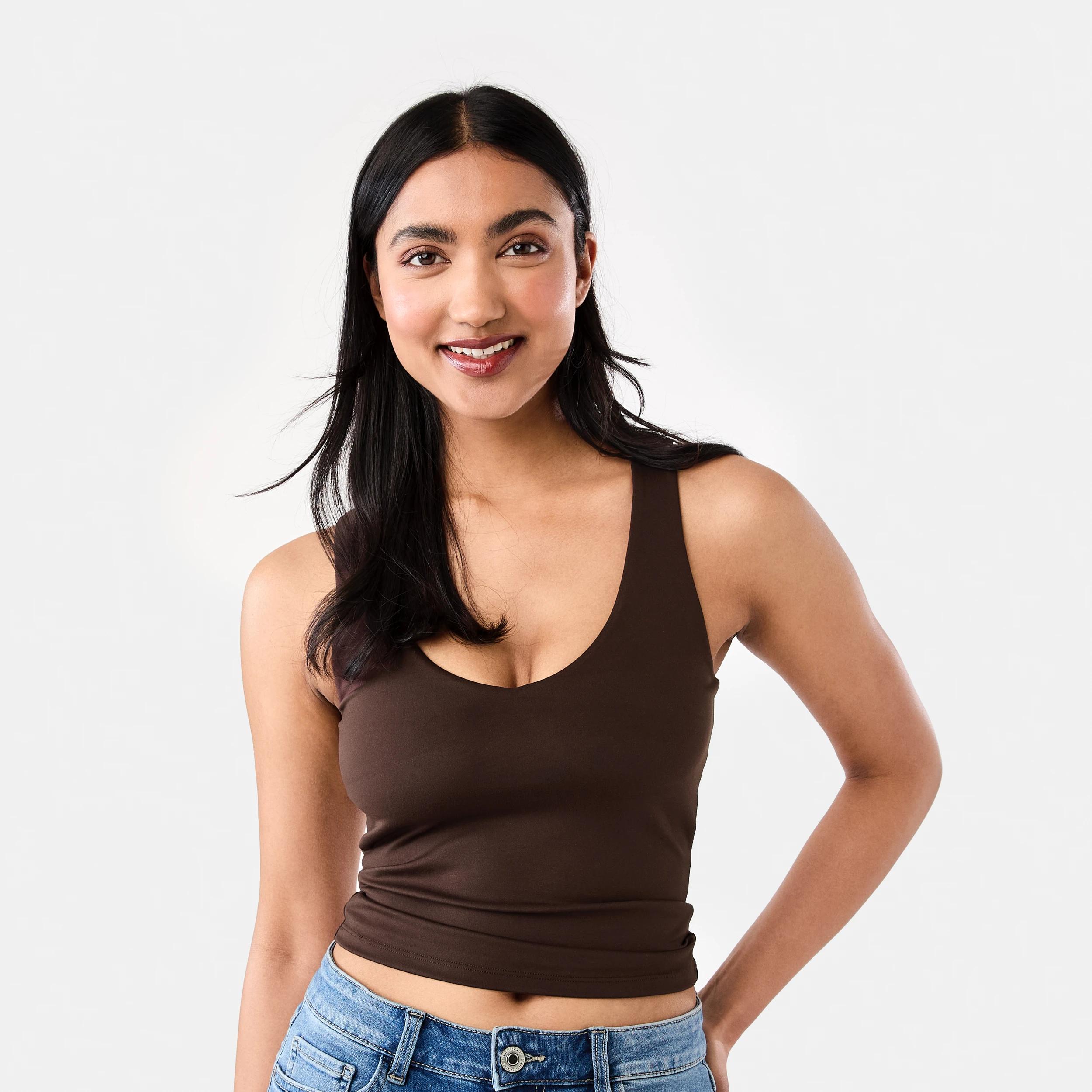 1 Buttersoft V-Neck Tank Melt Brown, 1 of 6