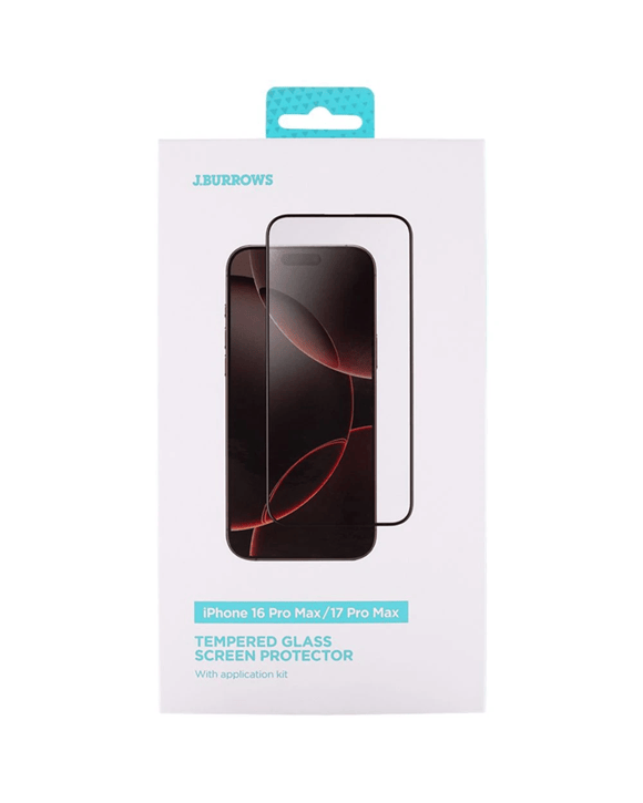 J.Burrows iPhone 17 Pro Max Tempered Glass Screen Protector