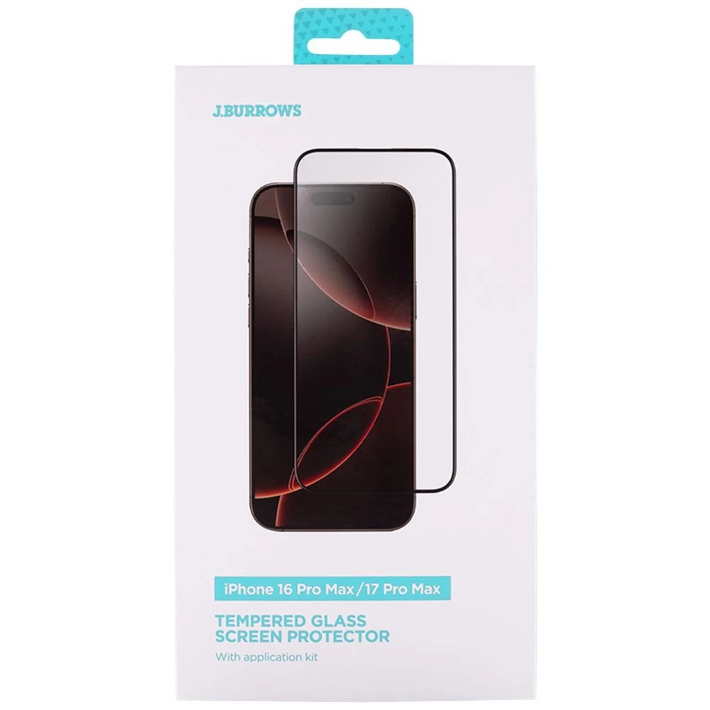 1 J.Burrows iPhone 17 Pro Max Tempered Glass Screen Protector, 1 of 5