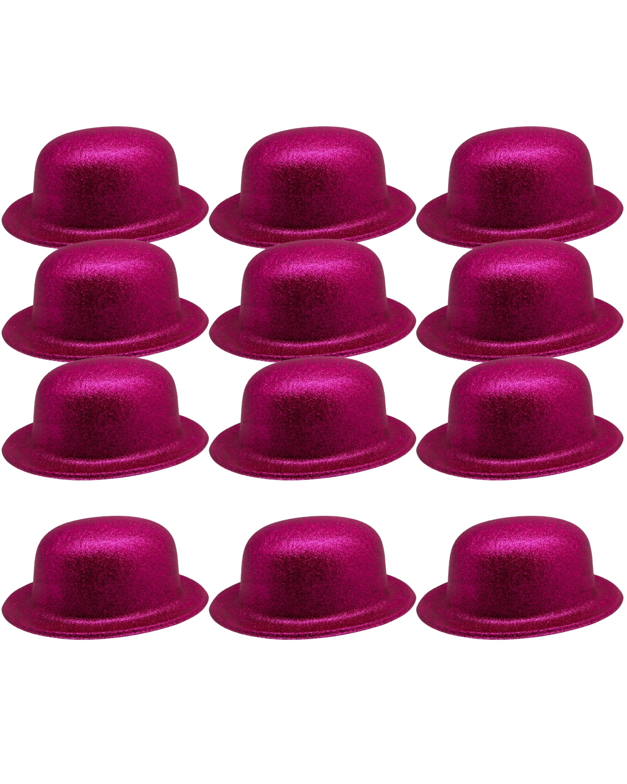 2 BR Costumes Glitter Bowler Hat Party Costume Accessory - Bulk Pack of 12, 2 of 3