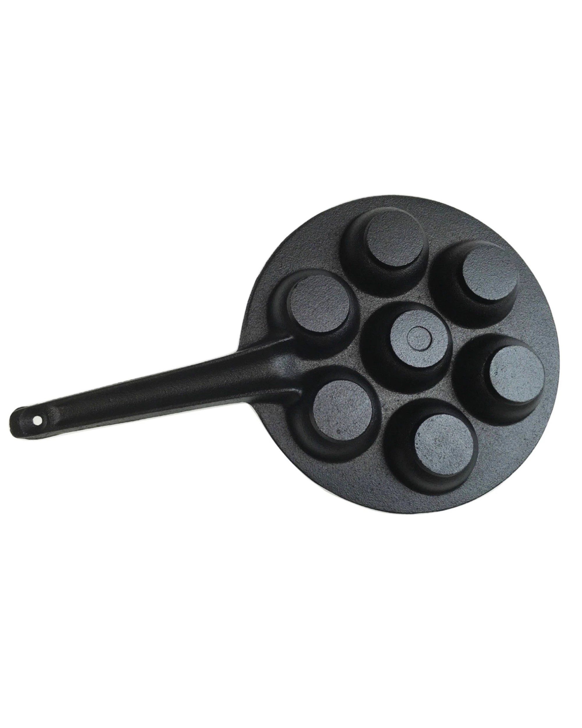 5 BR Home 7-Hole Cast Iron Poffertjes Maker with Handle, 5 of 7