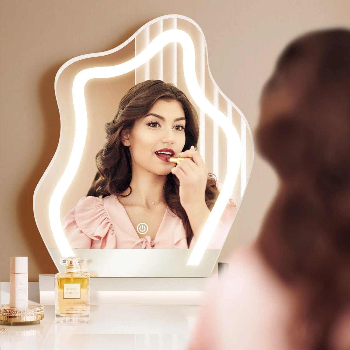 3 LUXSUITE Vanity Dressing Table Dresser LED Lighted Makeup Mirror, 3 of 5