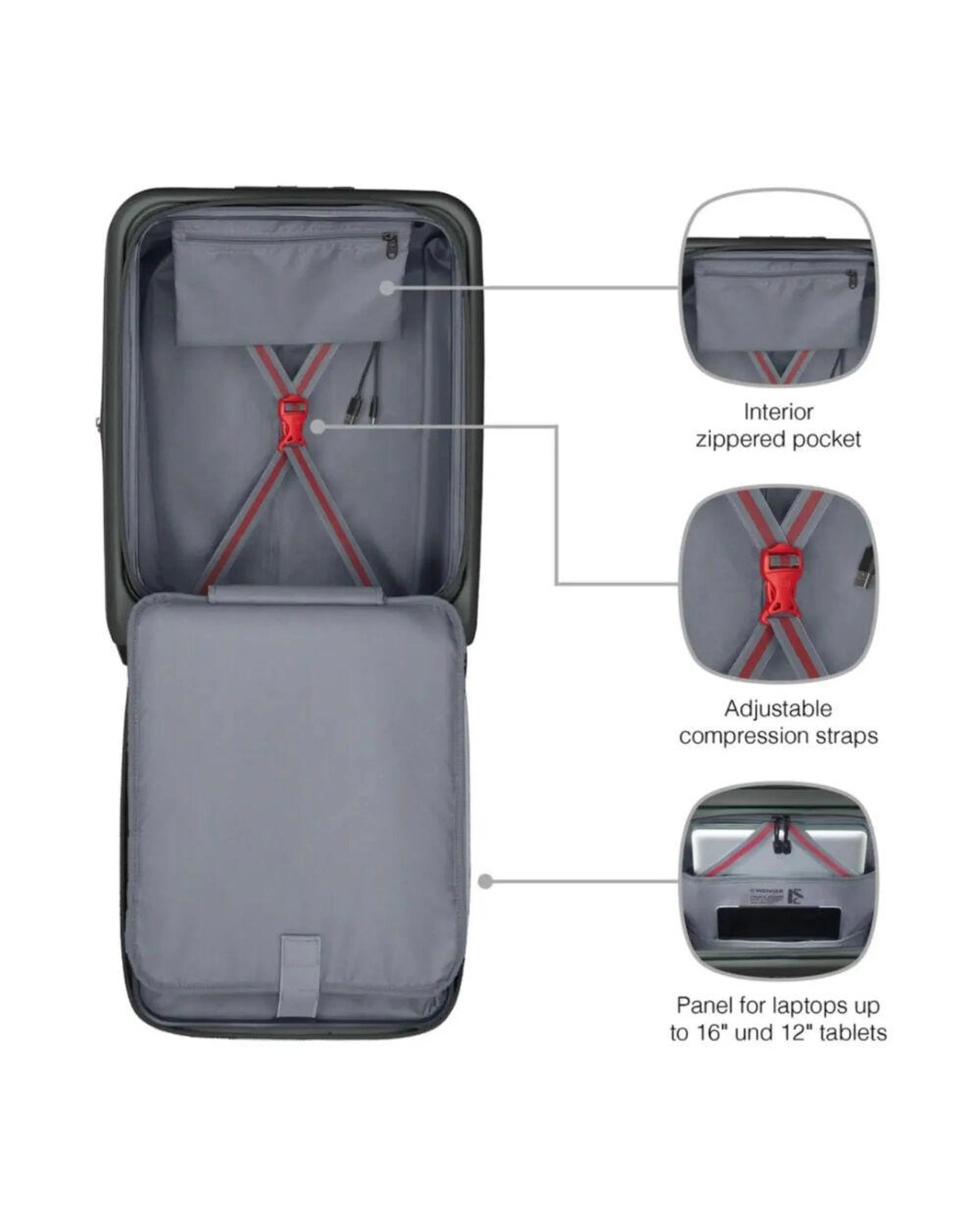 9 Wenger Skyon Hardside 2 Piece Luggage Set Anthracite, 9 of 10