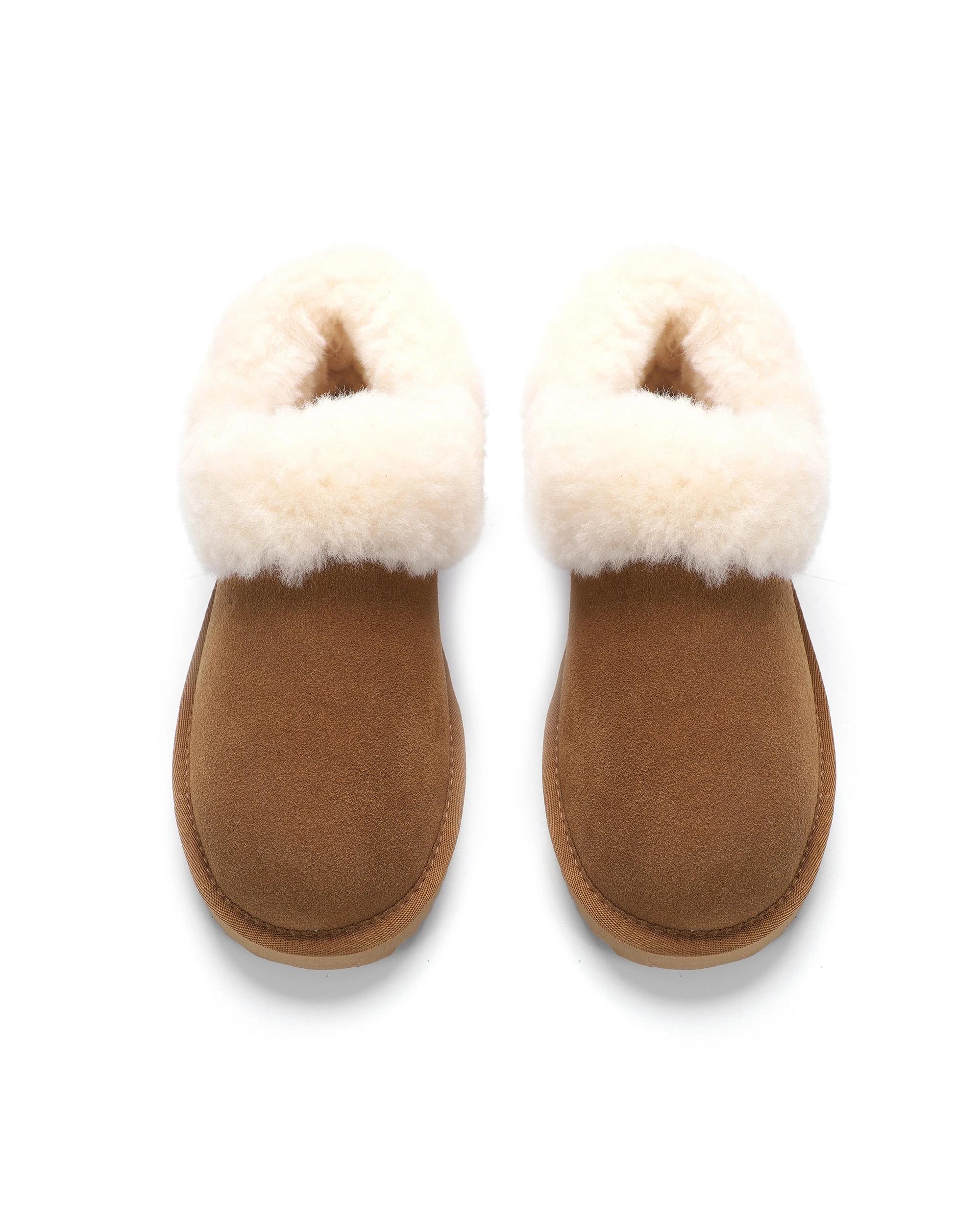 5 AUS WOOLI Cozy Sheepskin UGG Ankle Slippers TAN, 5 of 6
