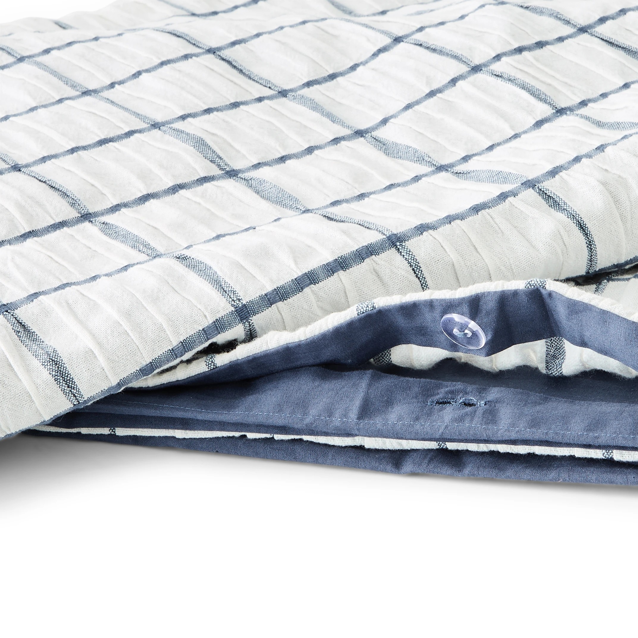 5 Rhys Check Australian Grown Cotton Quilt Cover Set - King Bed, 5 of 7