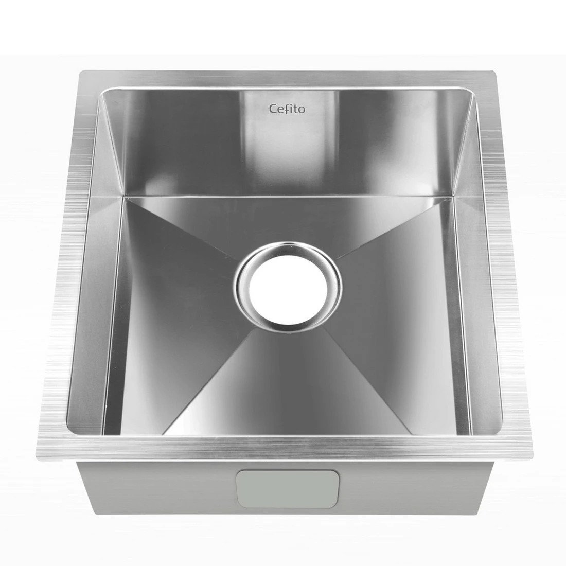 3 Cefito Kitchen Sink 44X44CM Stainless Steel Basin Single Bowl - Natural, 3 of 9