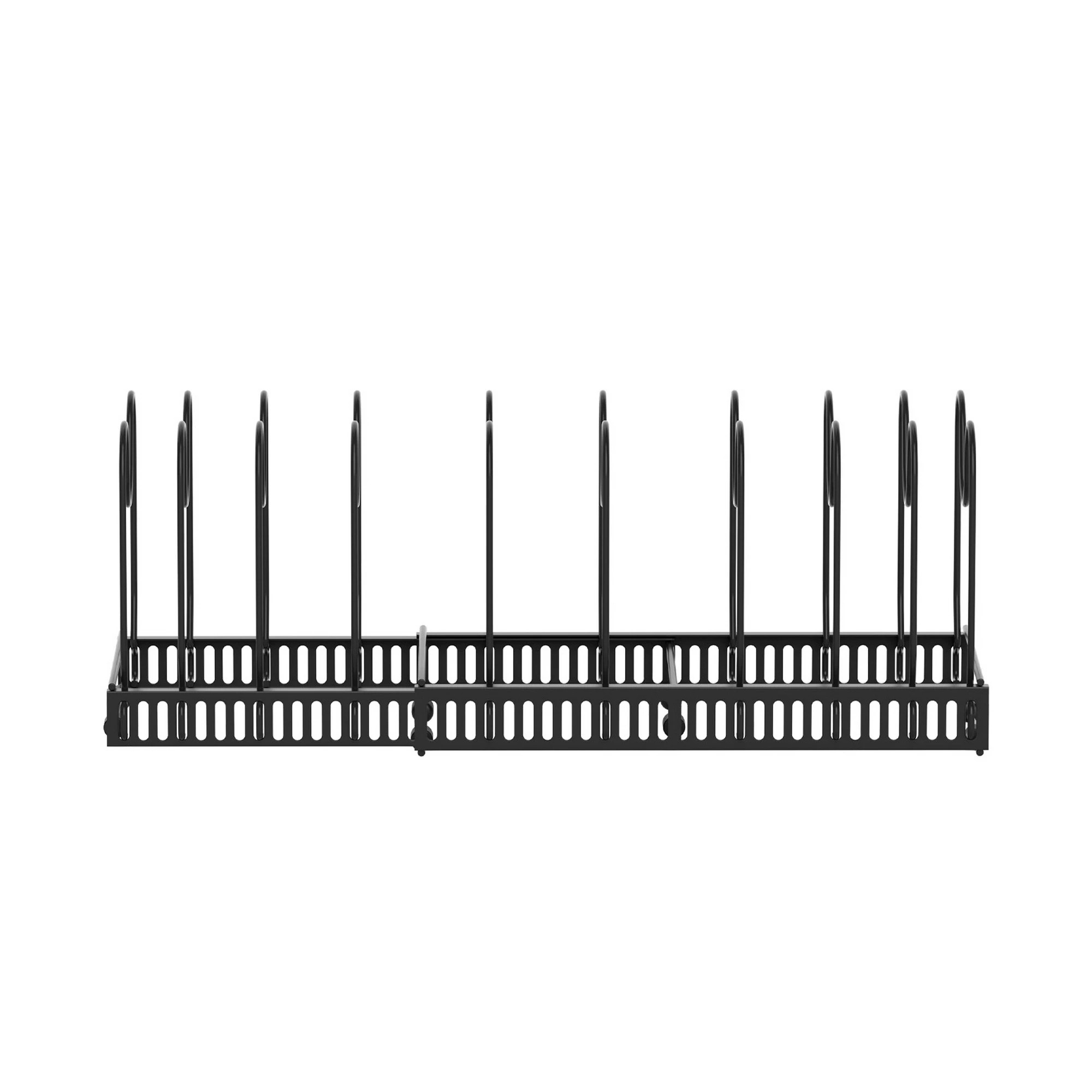 3 Artiss Expandable Pots and Pans Organizer Rack Cookware Holder Kitchen Cabinet Rack - Black, 3 of 7