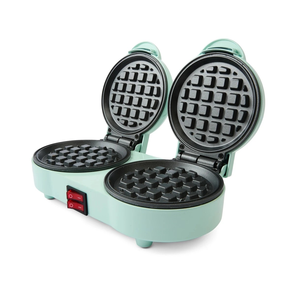 5 Double Waffle Maker - Green, 5 of 11