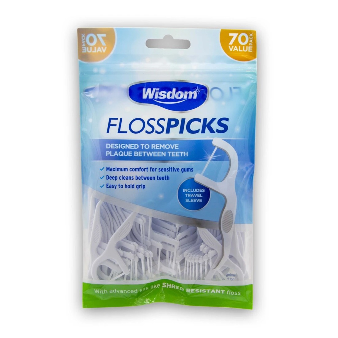 1 80 Pack Wisdom Floss Picks, 1 of 1