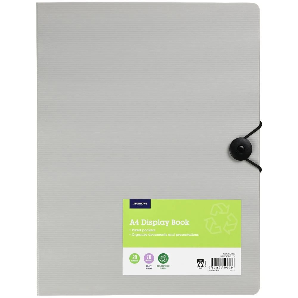 2 J.Burrows Foam Display Book 20 Pockets Cool Grey, 2 of 4
