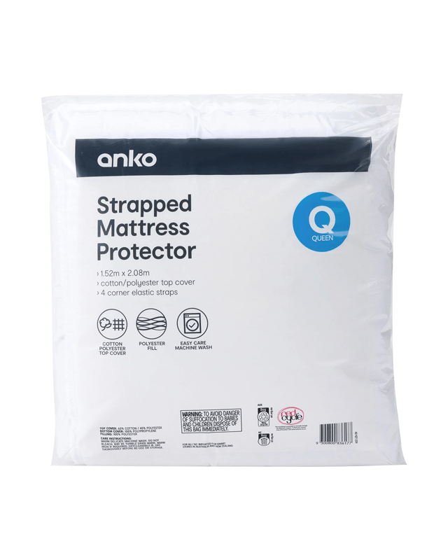 Strapped Mattress Protector - Queen Bed, W