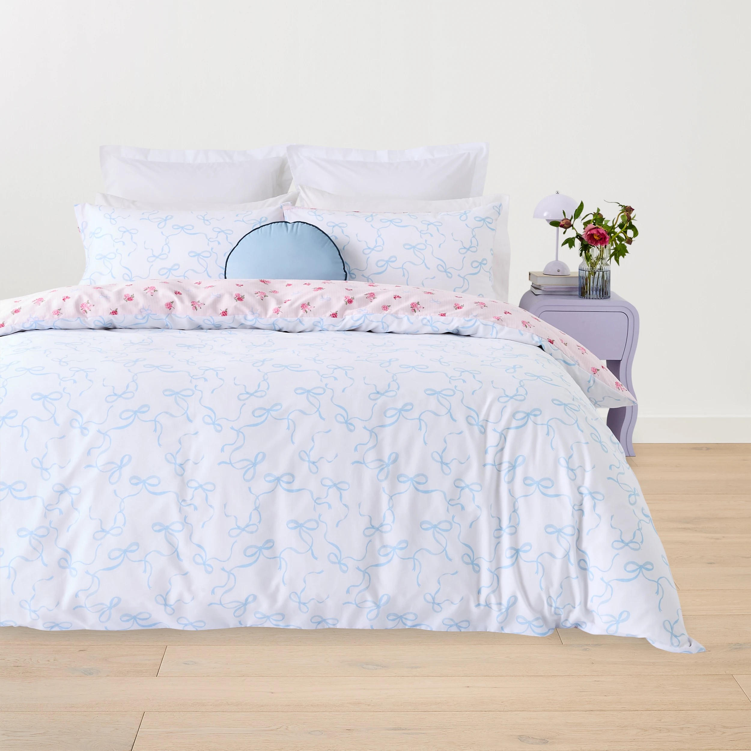 2 Lola Cotton Rich Reversible Quilt Cover Set - Double Bed, 2 of 7